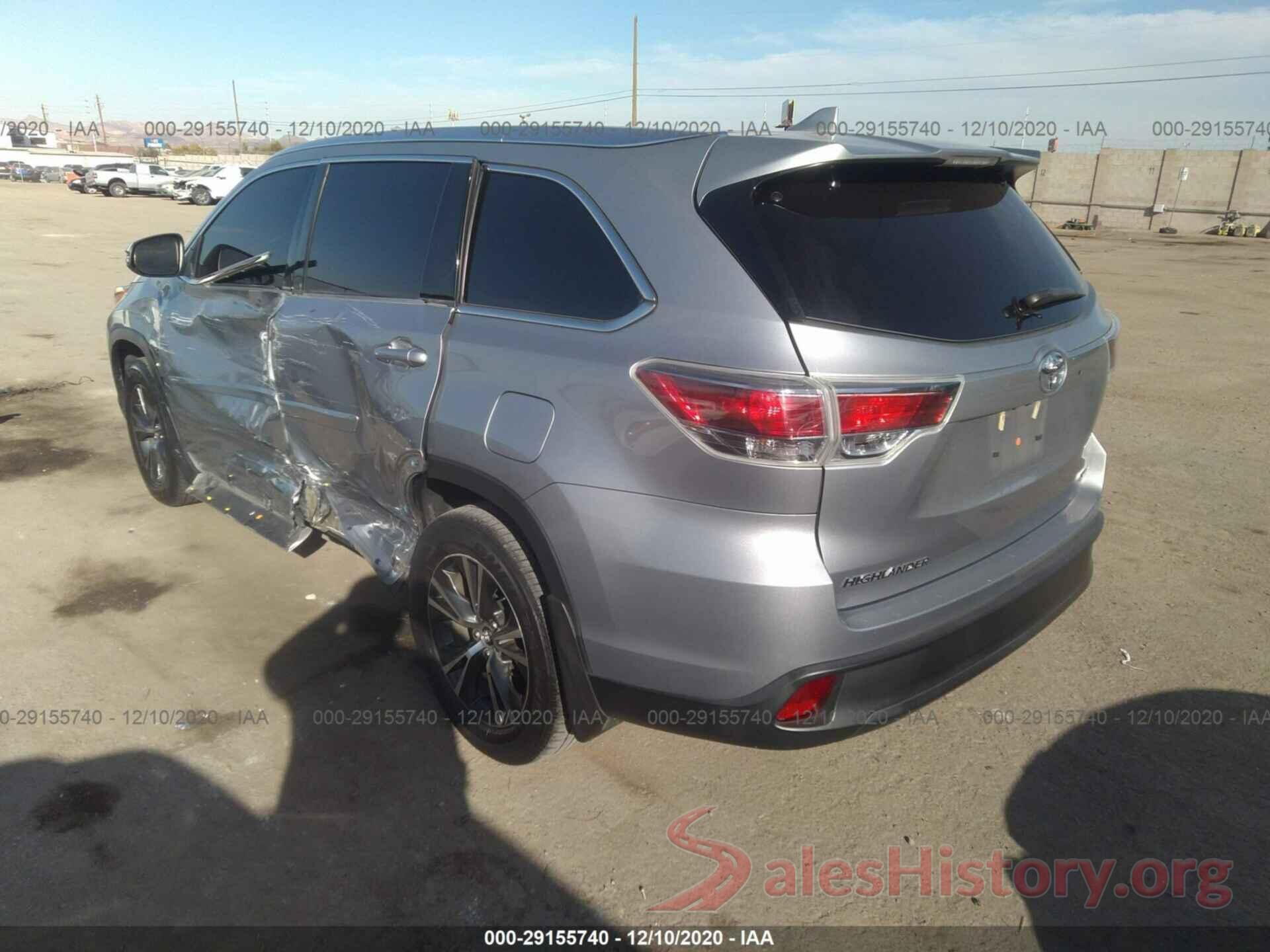 5TDKKRFH8GS505070 2016 TOYOTA HIGHLANDER