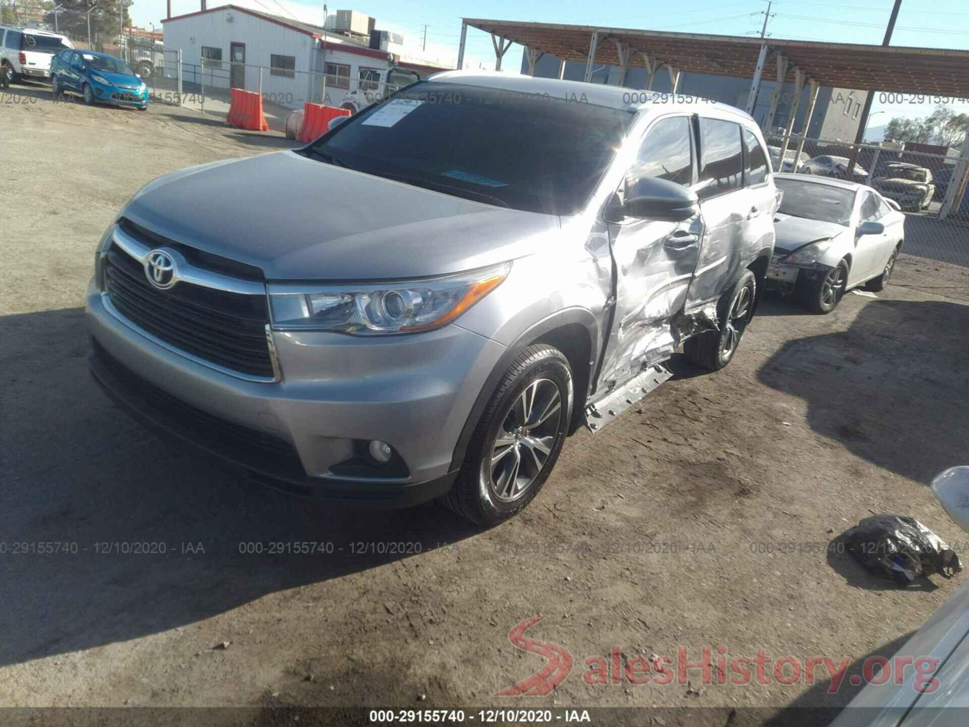 5TDKKRFH8GS505070 2016 TOYOTA HIGHLANDER