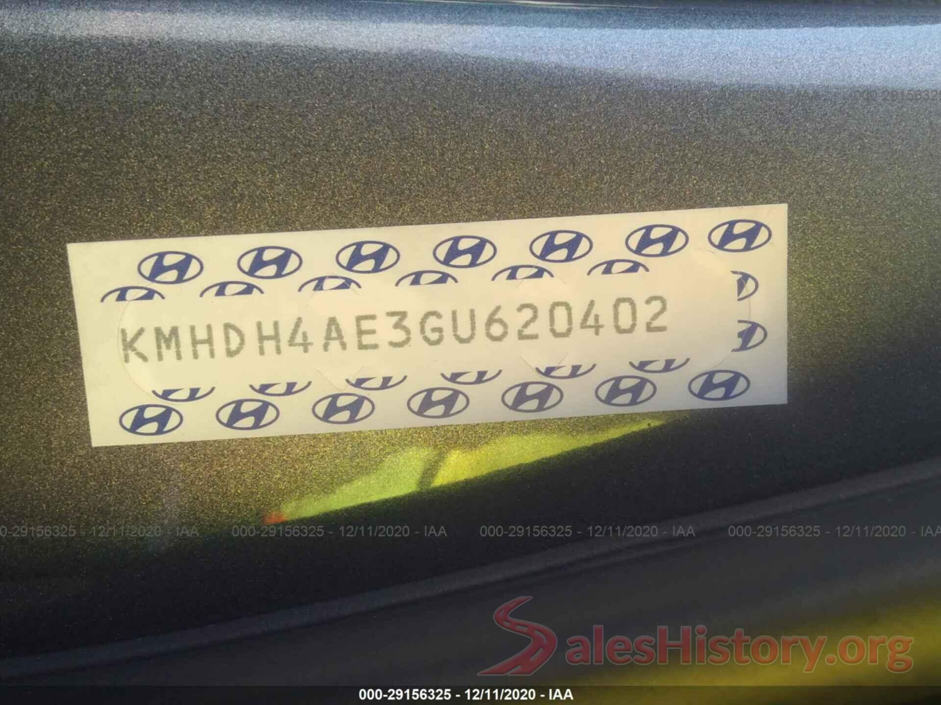 KMHDH4AE3GU620402 2016 HYUNDAI ELANTRA