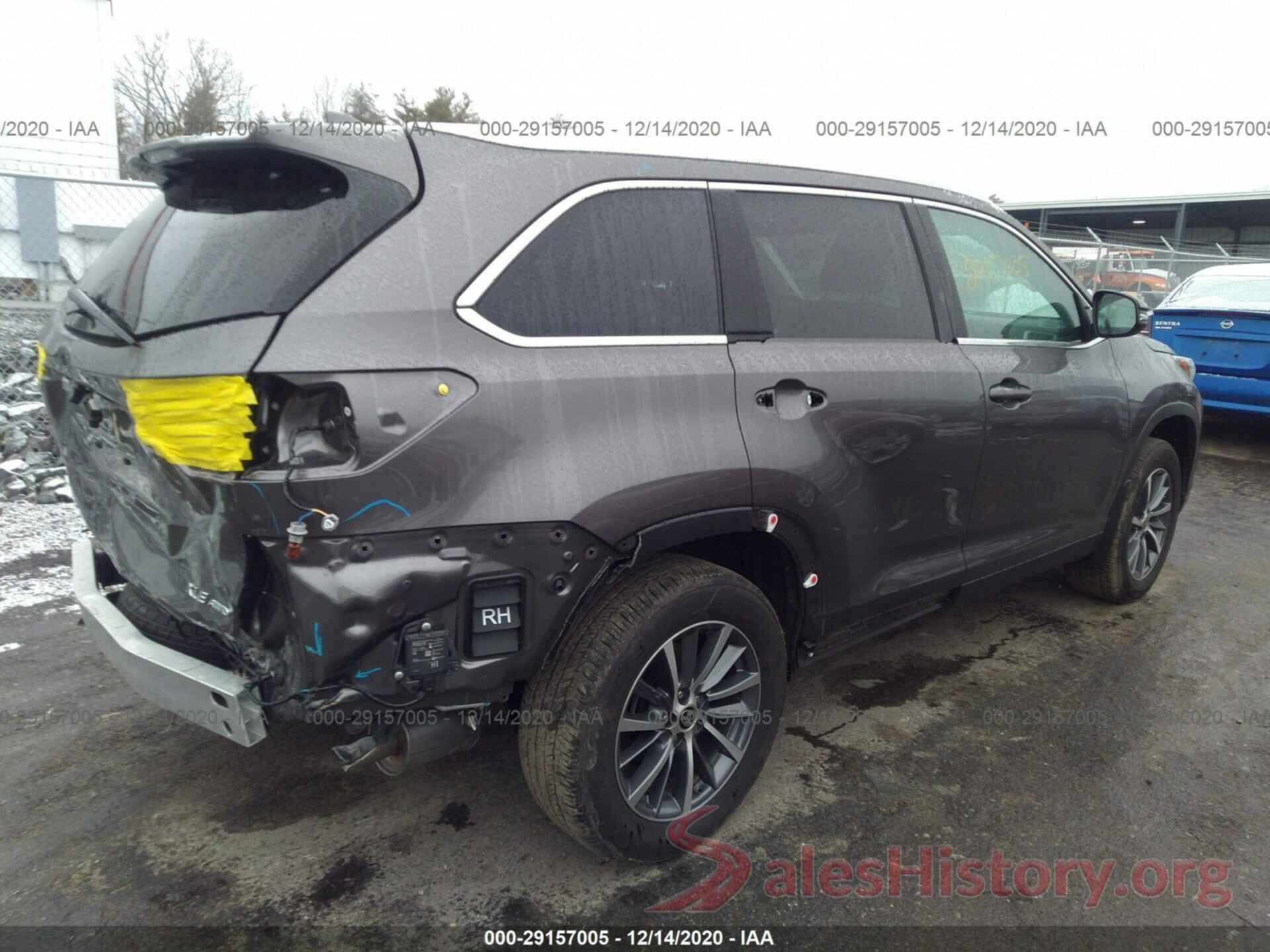 5TDJZRFH2KS627214 2019 TOYOTA HIGHLANDER