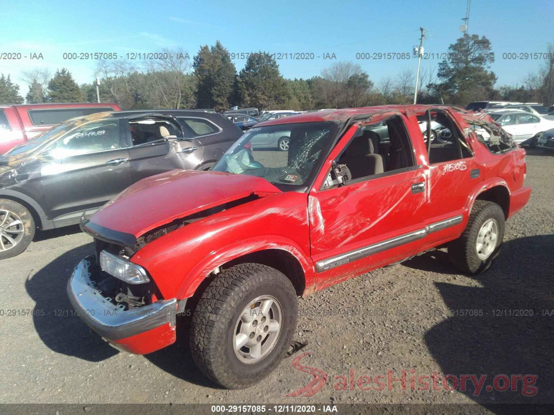 1GNDT13W912135232 2001 CHEVROLET BLAZER