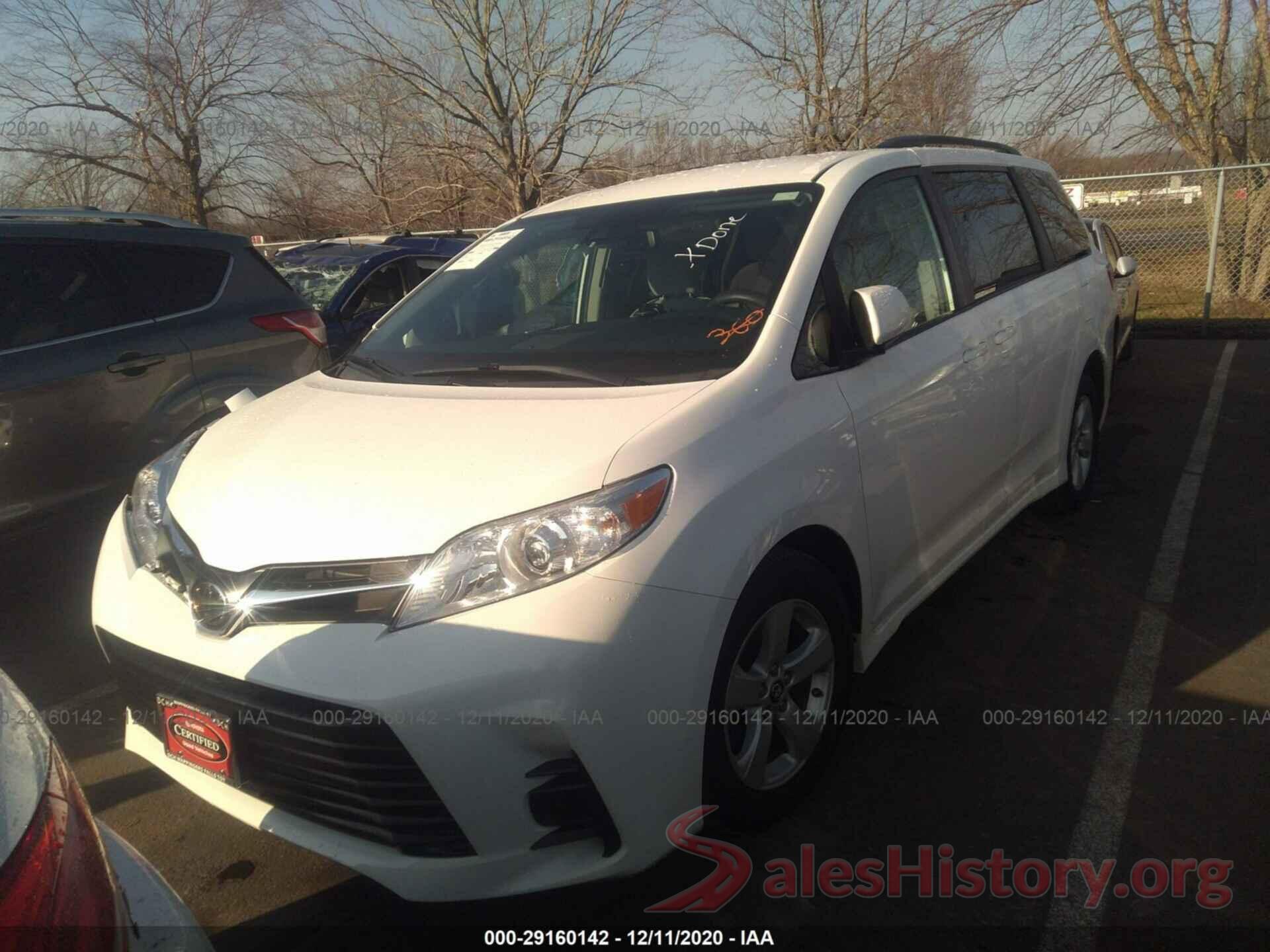 5TDKZ3DCXLS025011 2020 TOYOTA SIENNA