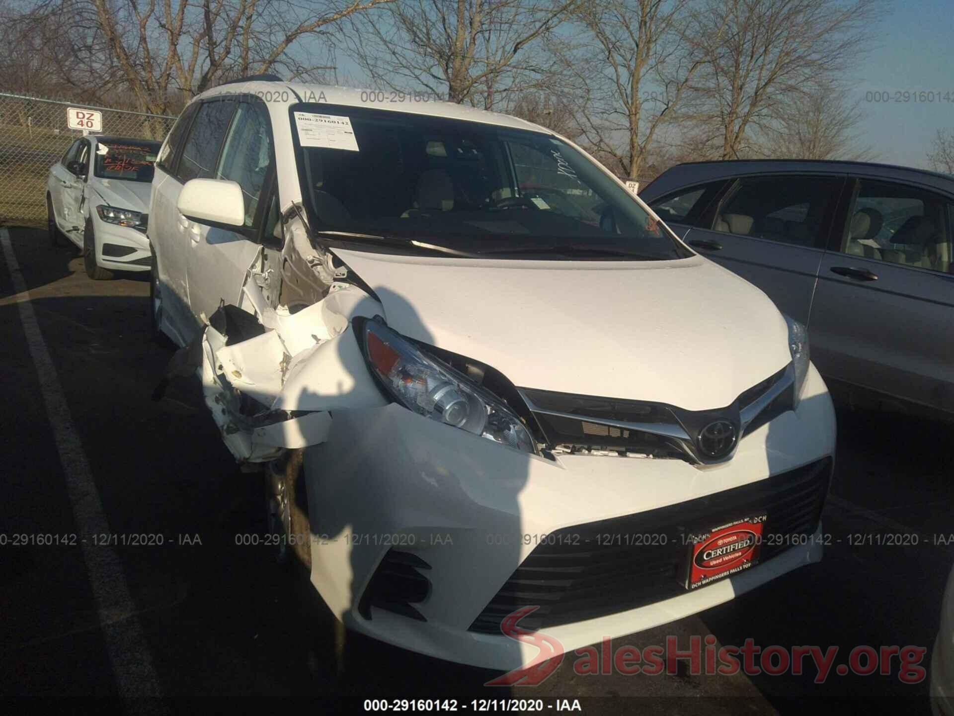 5TDKZ3DCXLS025011 2020 TOYOTA SIENNA