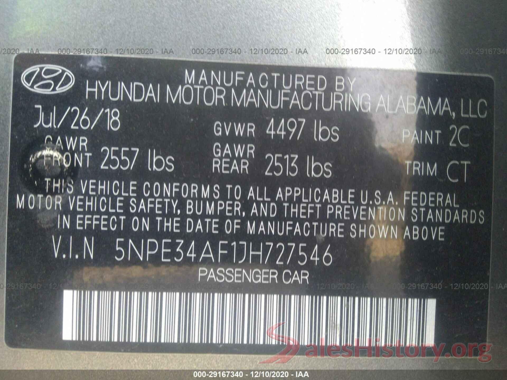 5NPE34AF1JH727546 2018 HYUNDAI SONATA