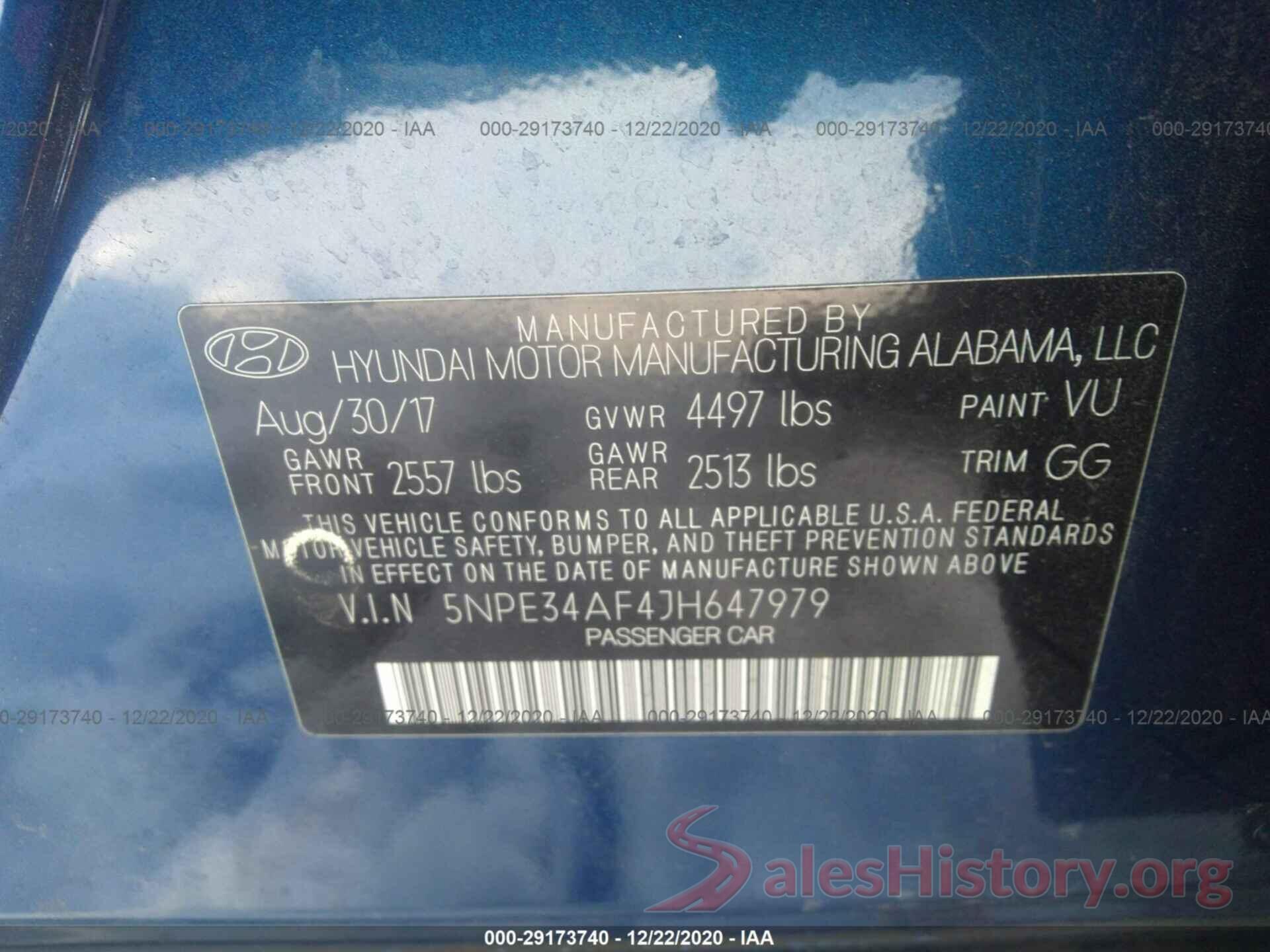 5NPE34AF4JH647979 2018 HYUNDAI SONATA