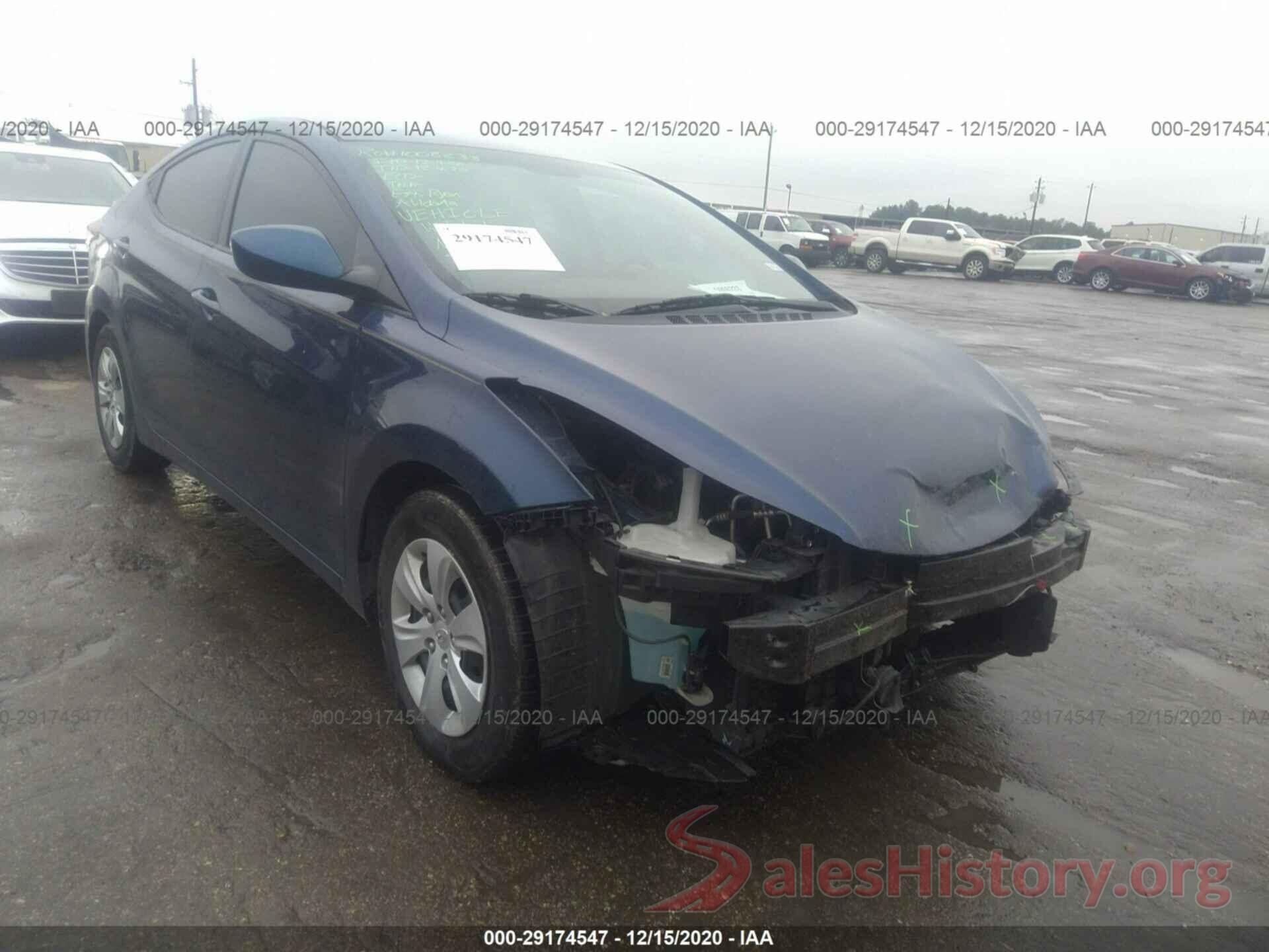 5NPDH4AE9GH725458 2016 HYUNDAI ELANTRA