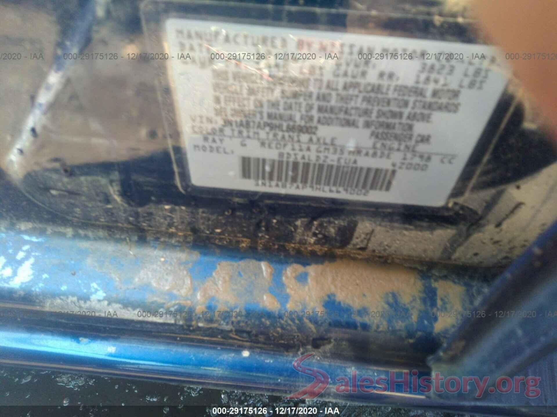 3N1AB7AP9HL669002 2017 NISSAN SENTRA