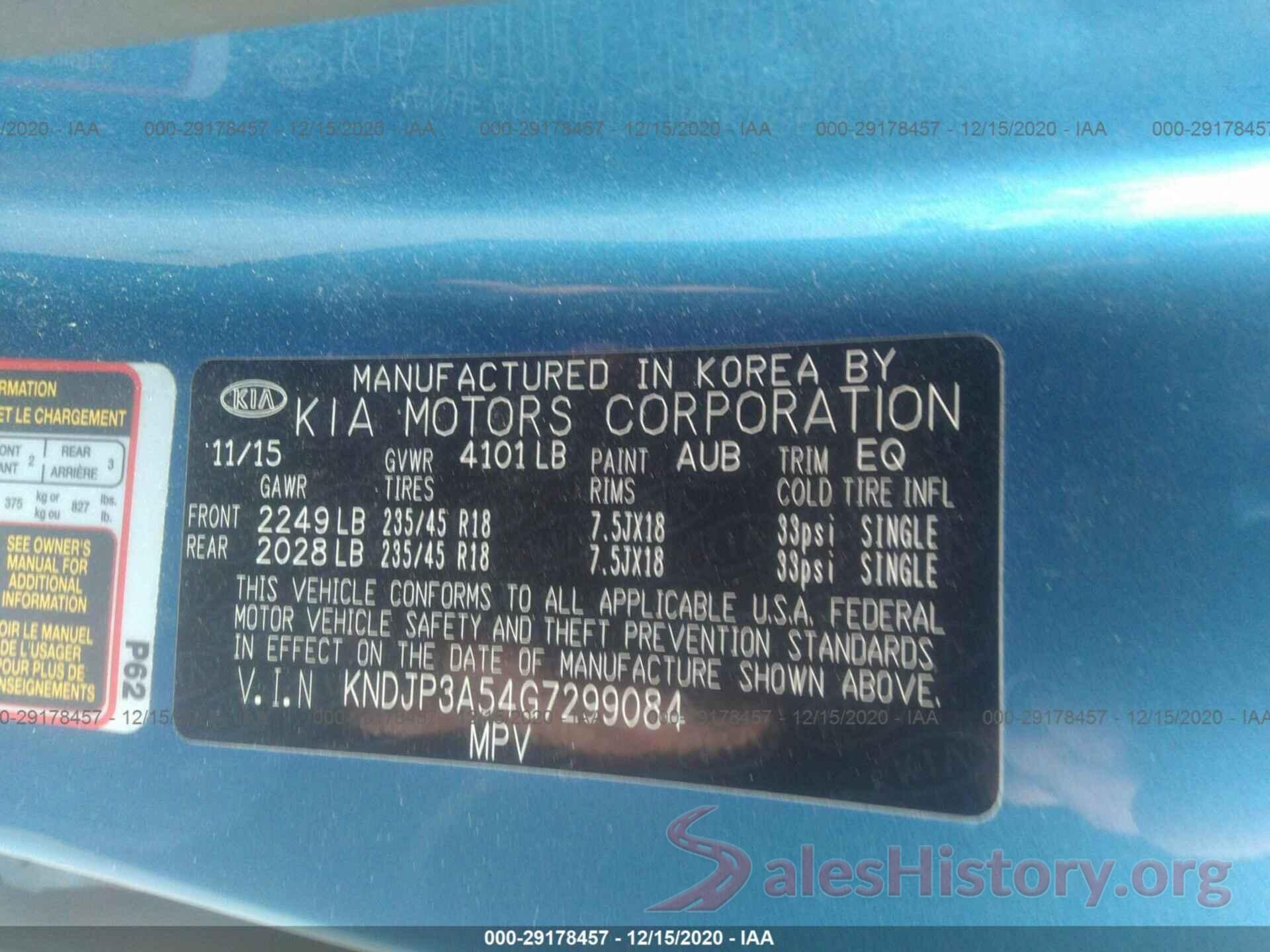 KNDJP3A54G7299084 2016 KIA SOUL