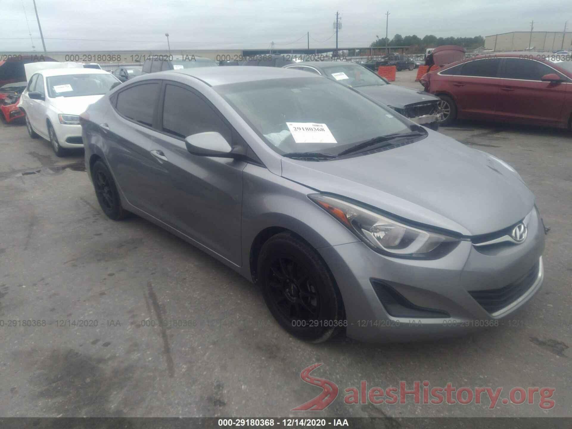 5NPDH4AEXGH677176 2016 HYUNDAI ELANTRA