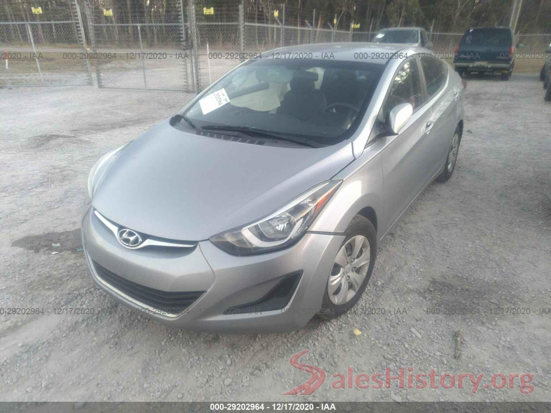 5NPDH4AE2GH721008 2016 HYUNDAI ELANTRA