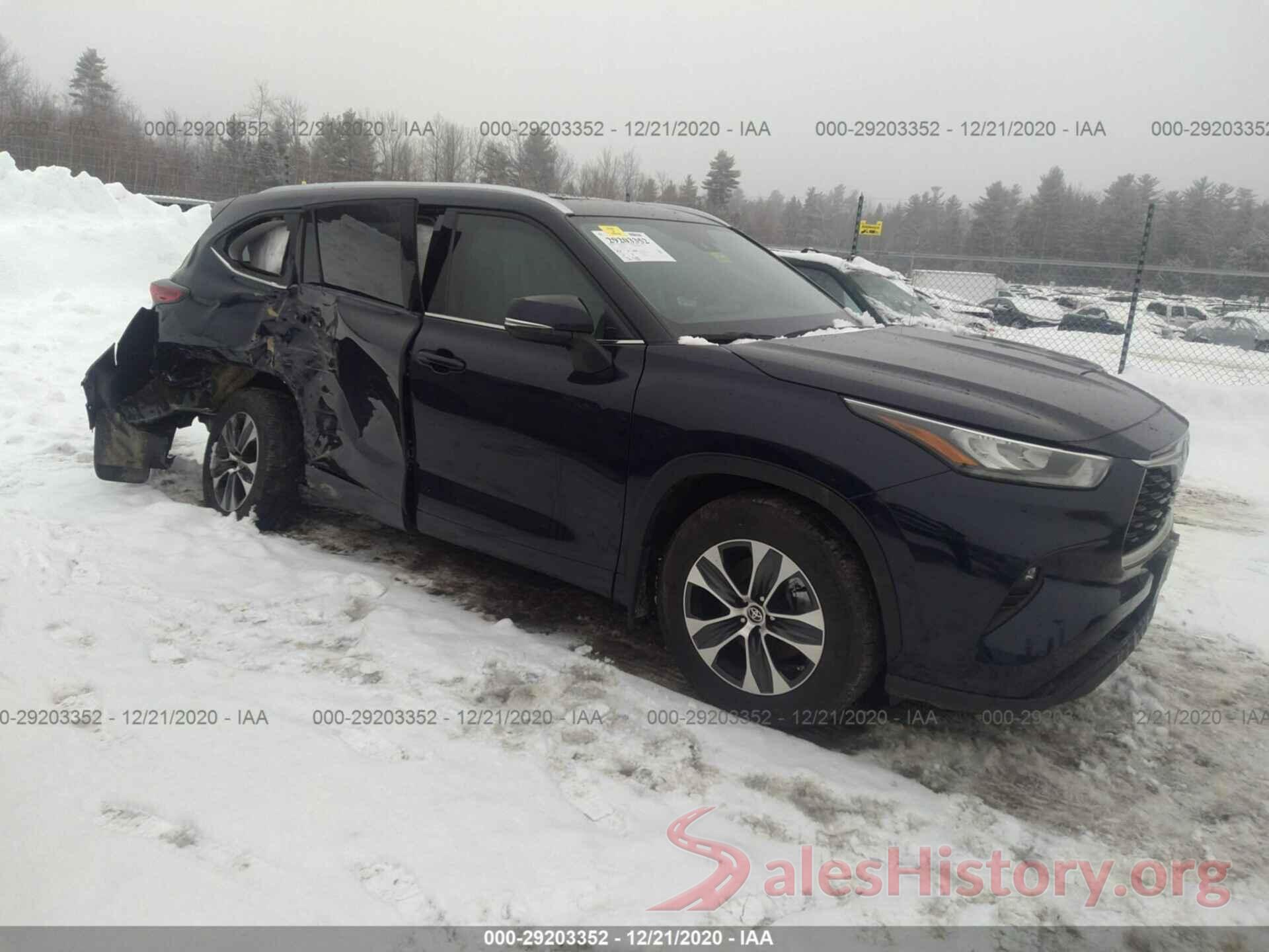 5TDGZRBH8LS019036 2020 TOYOTA HIGHLANDER