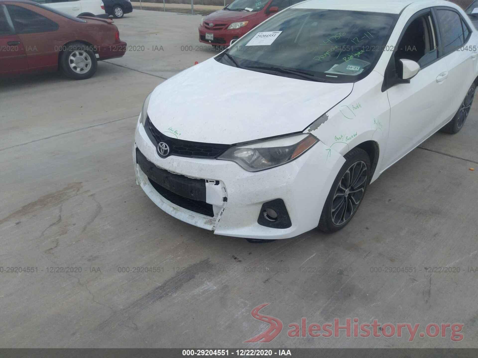 5YFBURHE6GP380172 2016 TOYOTA COROLLA