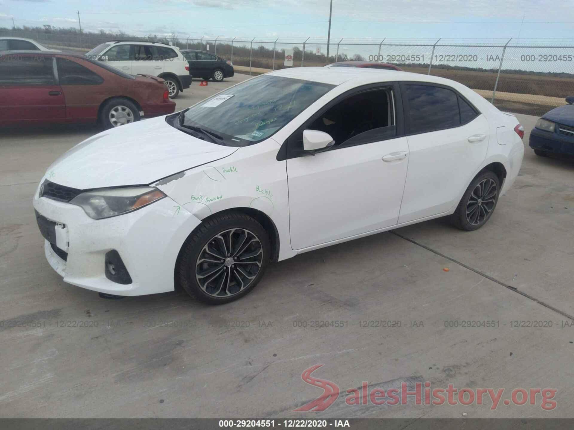 5YFBURHE6GP380172 2016 TOYOTA COROLLA