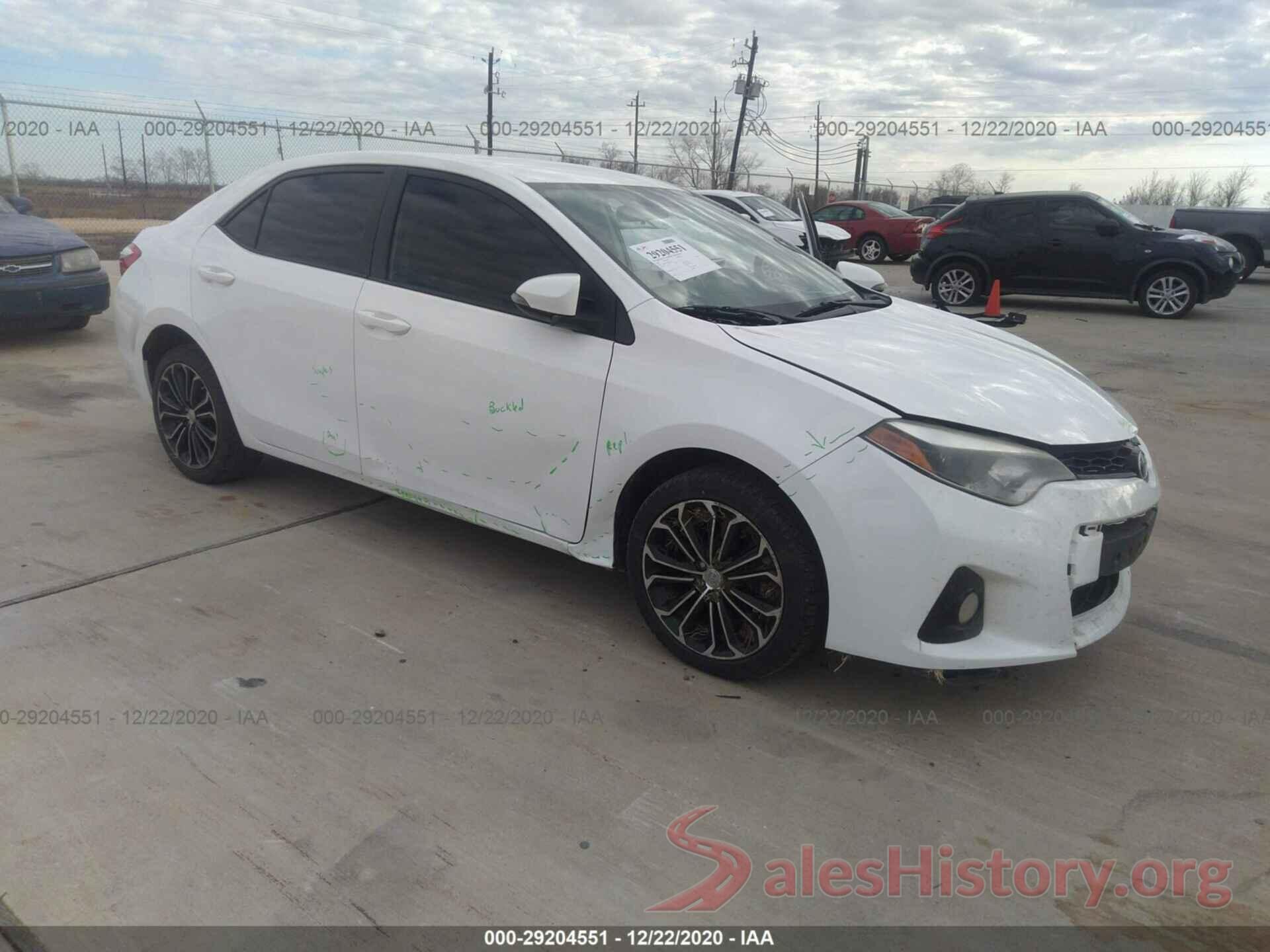 5YFBURHE6GP380172 2016 TOYOTA COROLLA