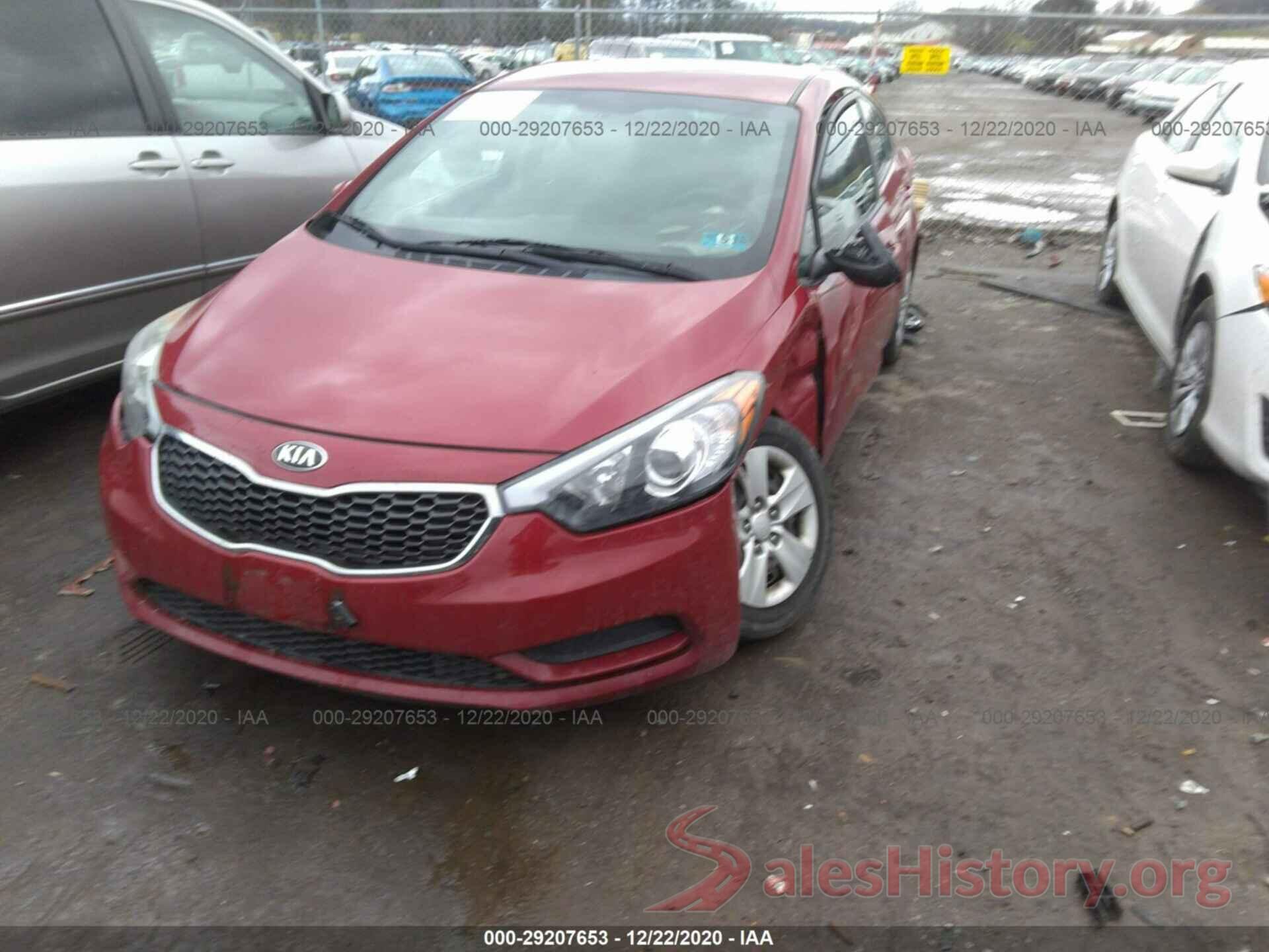 KNAFK4A6XG5470058 2016 KIA FORTE