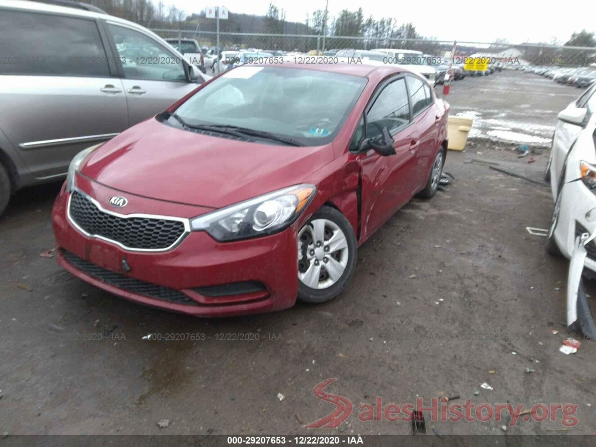 KNAFK4A6XG5470058 2016 KIA FORTE