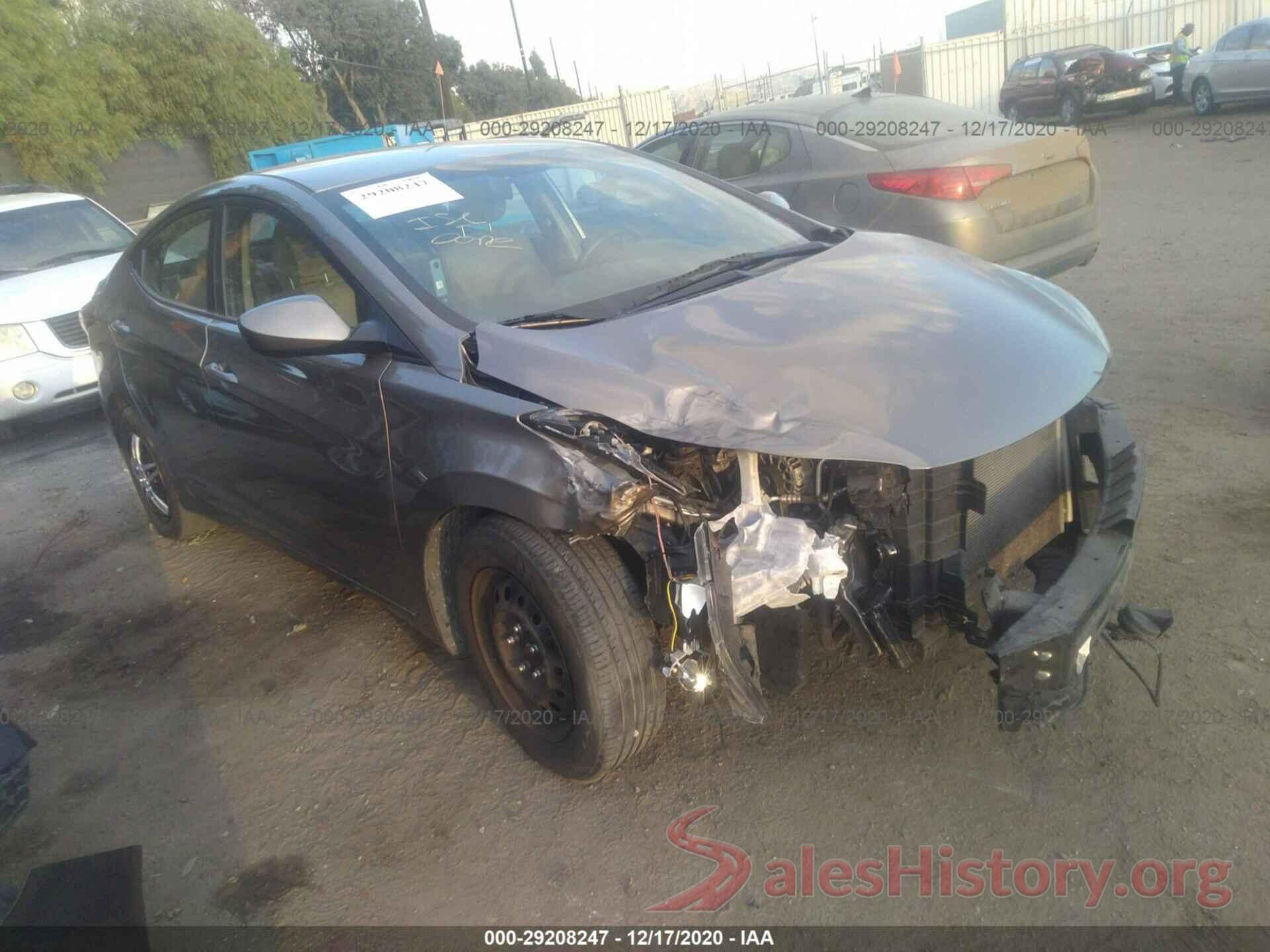 5NPDH4AE9GH773297 2016 HYUNDAI ELANTRA