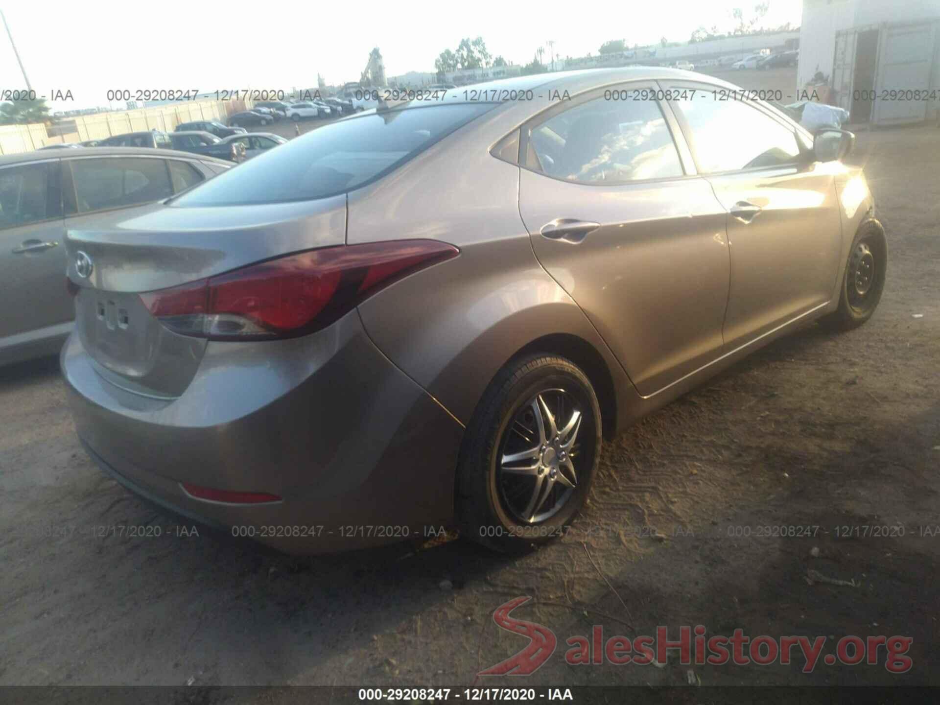 5NPDH4AE9GH773297 2016 HYUNDAI ELANTRA