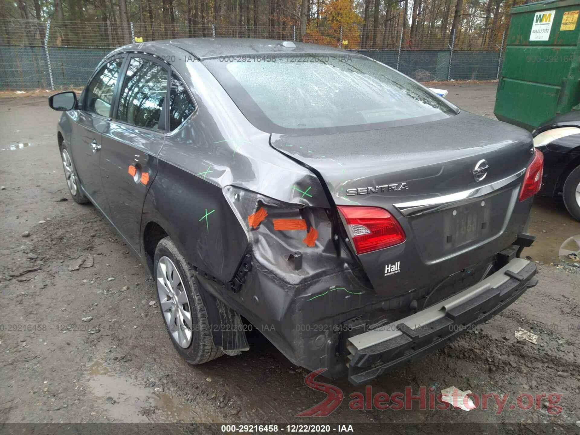 3N1AB7AP0GY255334 2016 NISSAN SENTRA