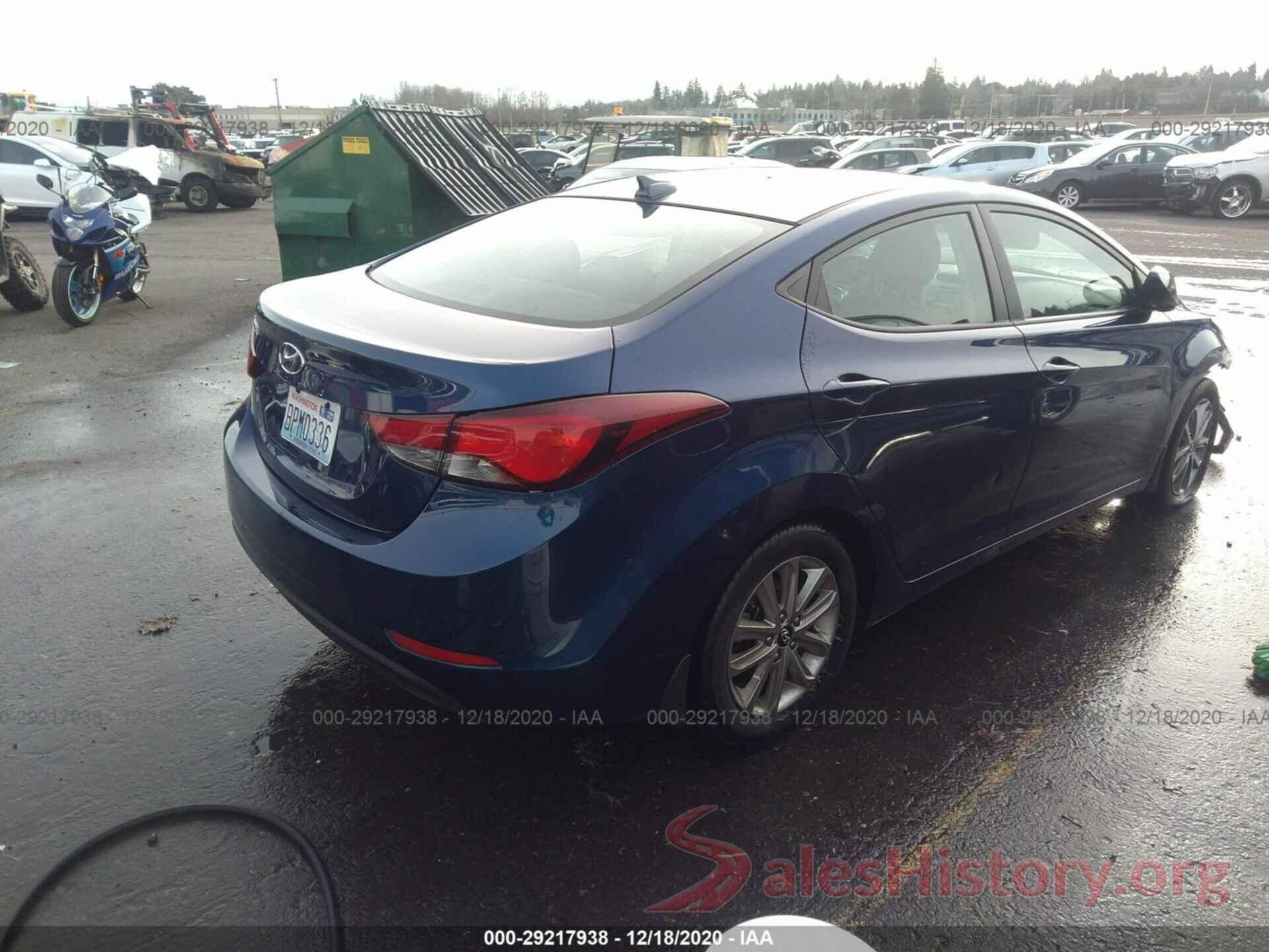 5NPDH4AE0GH684704 2016 HYUNDAI ELANTRA