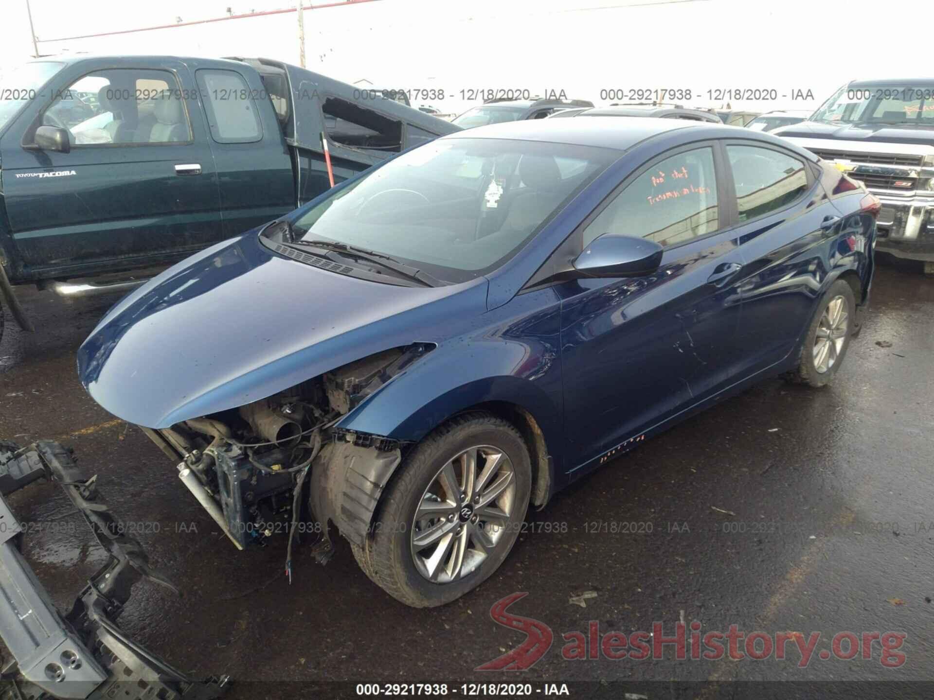 5NPDH4AE0GH684704 2016 HYUNDAI ELANTRA