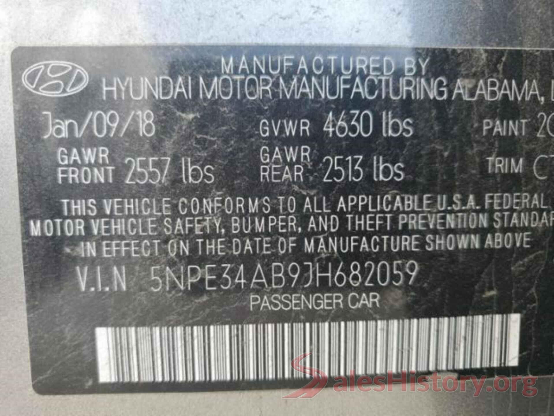 5NPE34AB9JH682059 2018 HYUNDAI SONATA