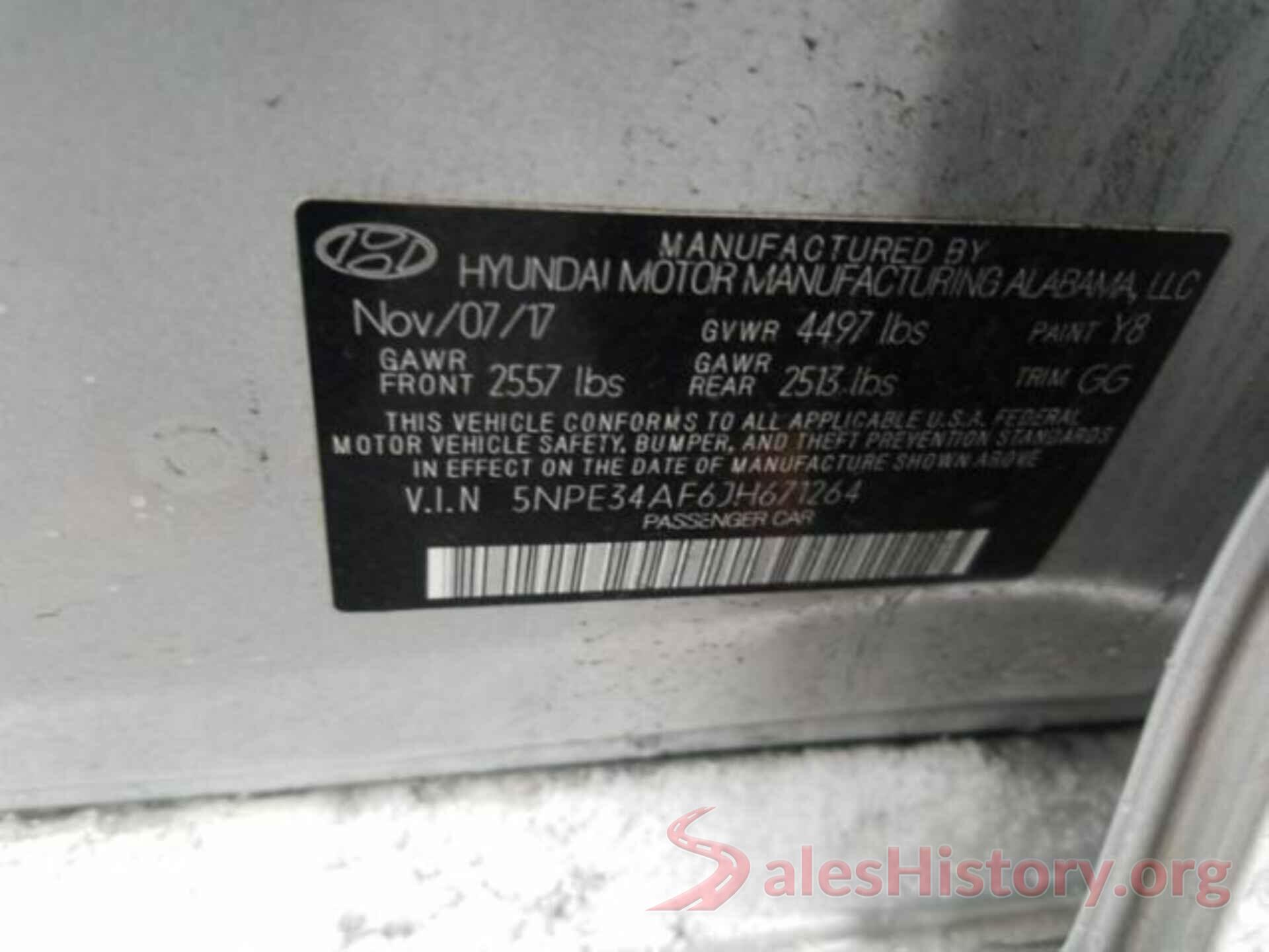 5NPE34AF6JH671264 2018 HYUNDAI SONATA