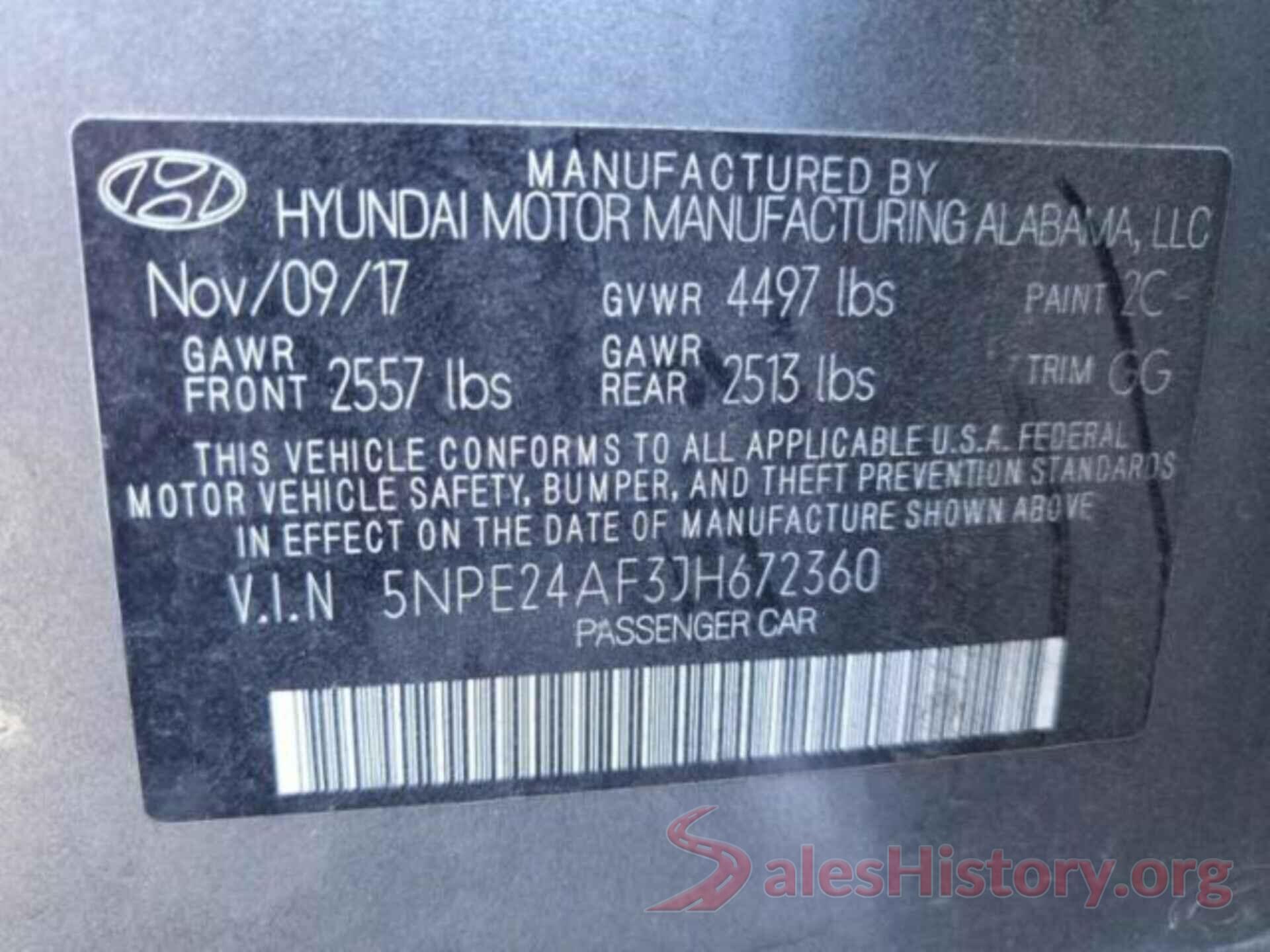 5NPE24AF3JH672360 2018 HYUNDAI SONATA