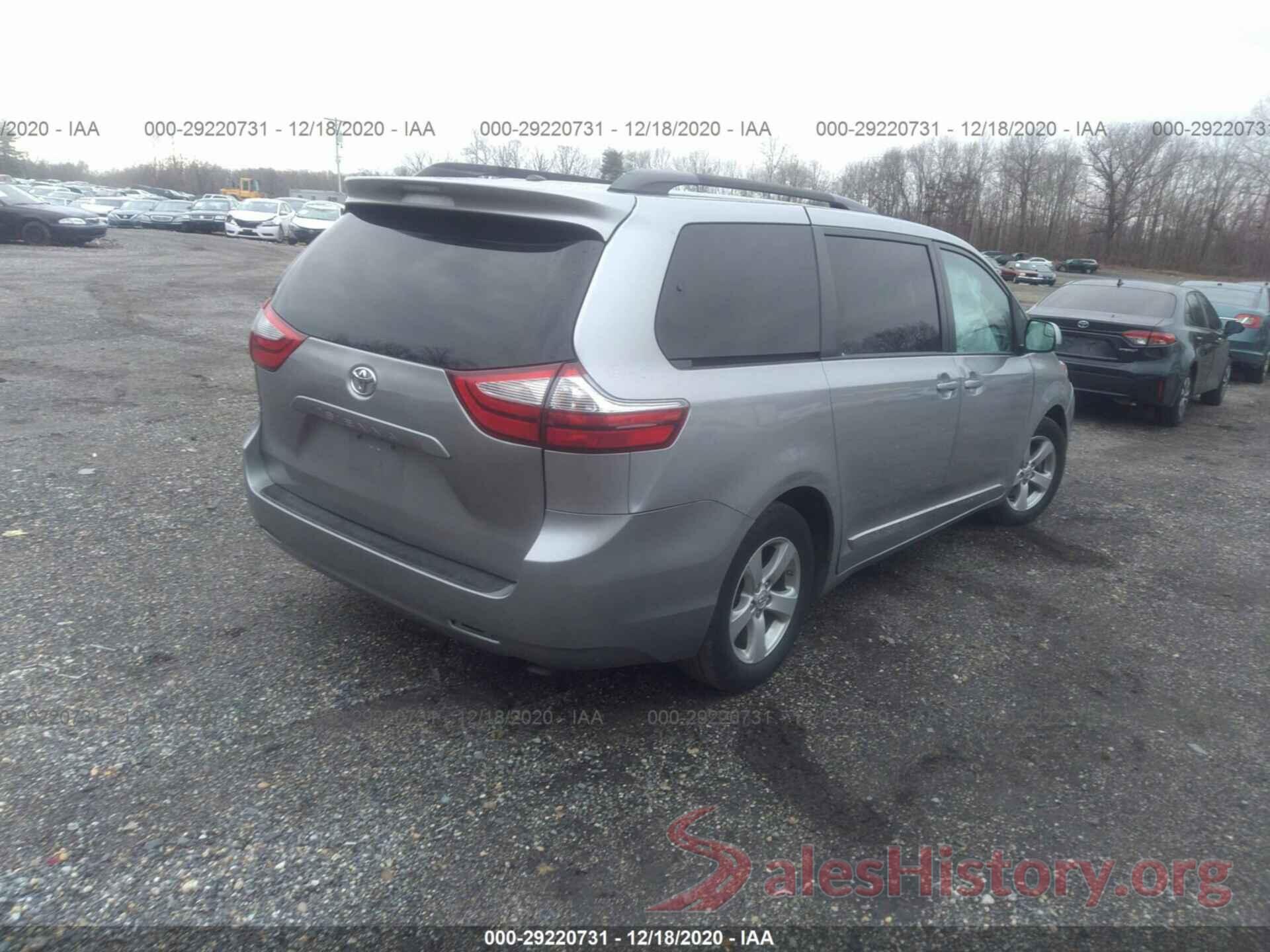 5TDKZ3DC6HS873796 2017 TOYOTA SIENNA