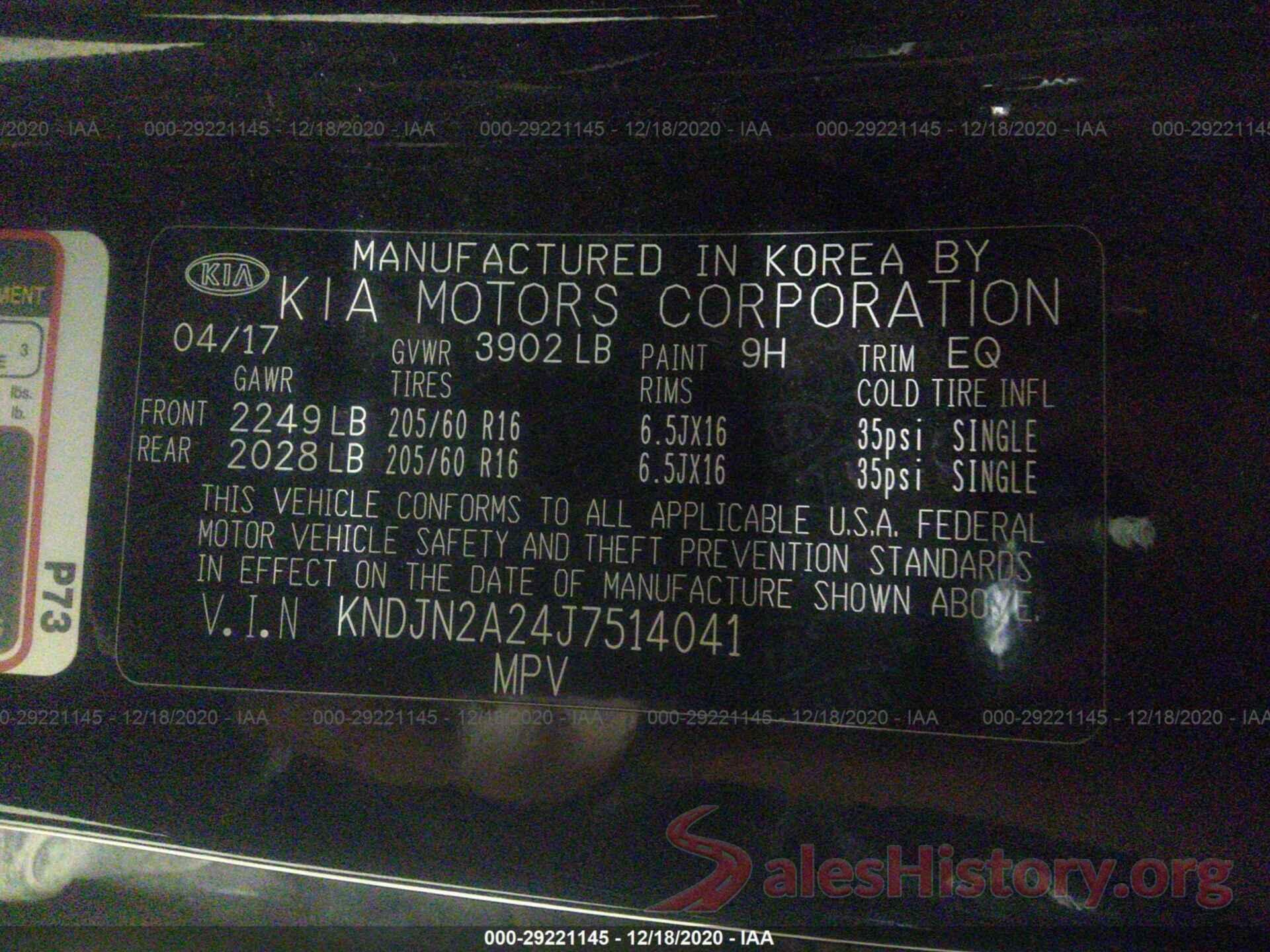 KNDJN2A24J7514041 2018 KIA SOUL