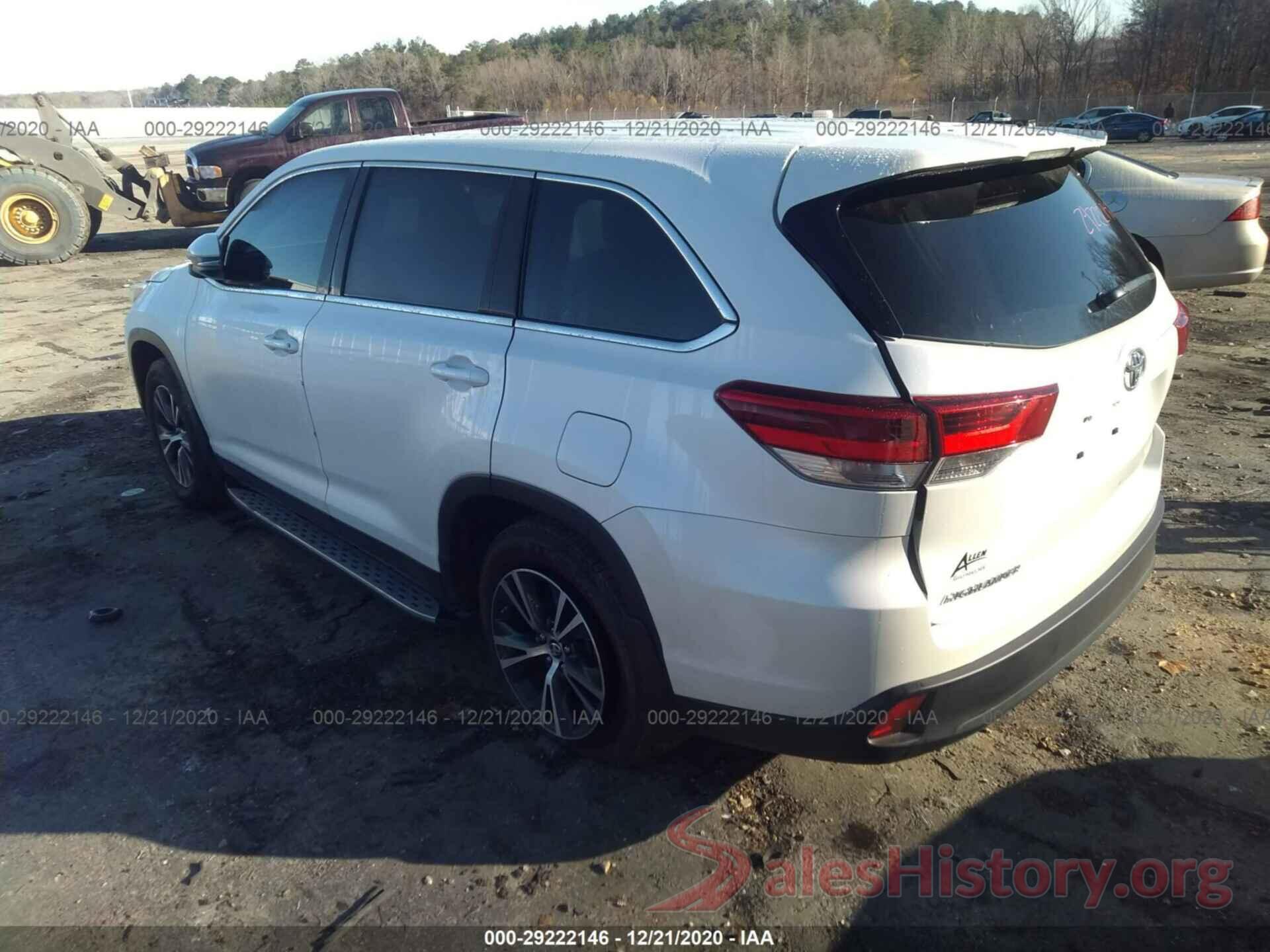 5TDZARFH1KS053294 2019 TOYOTA HIGHLANDER