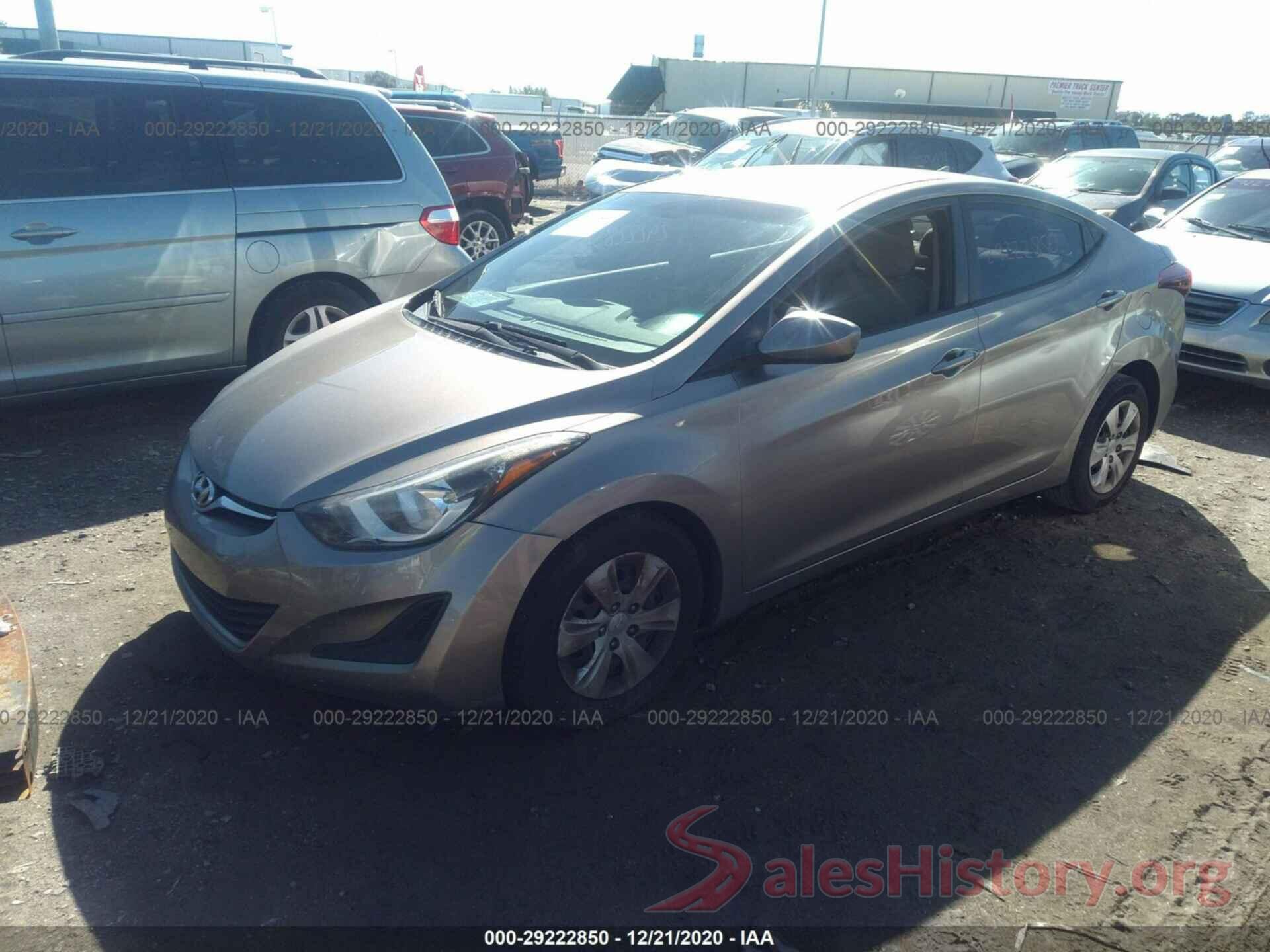 5NPDH4AE4GH691364 2016 HYUNDAI ELANTRA