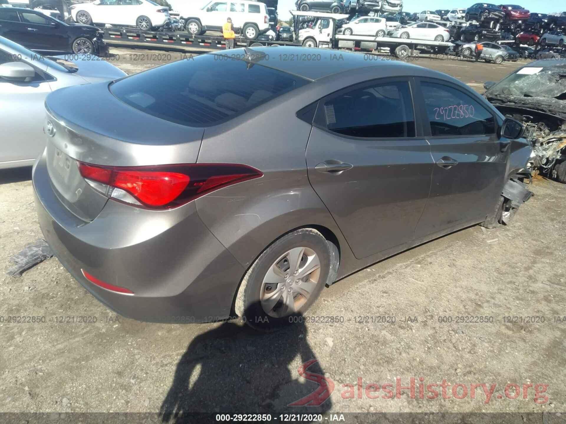 5NPDH4AE4GH691364 2016 HYUNDAI ELANTRA