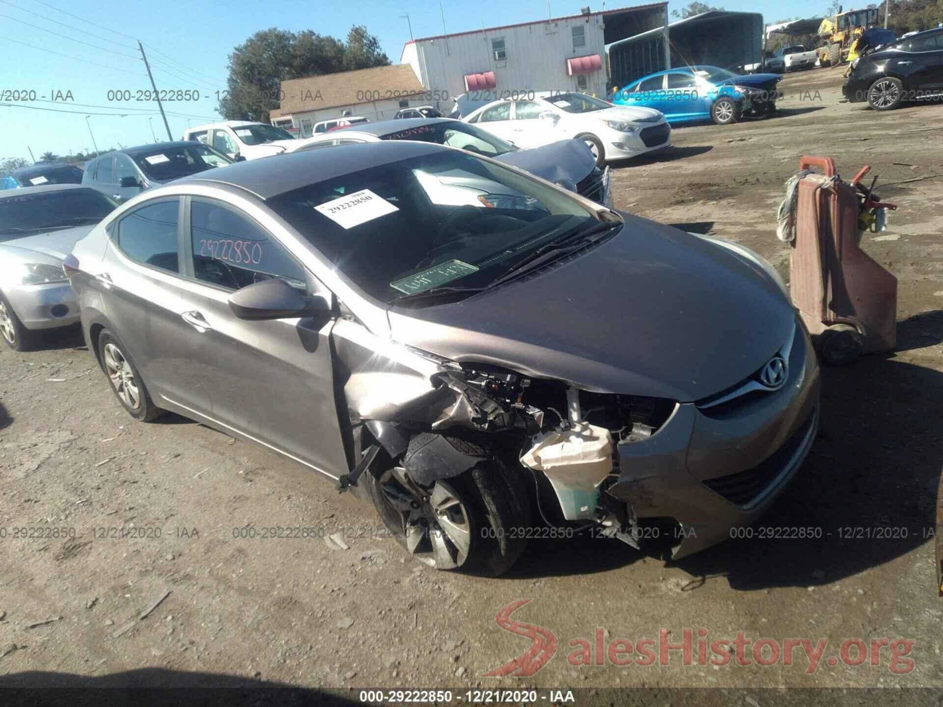 5NPDH4AE4GH691364 2016 HYUNDAI ELANTRA