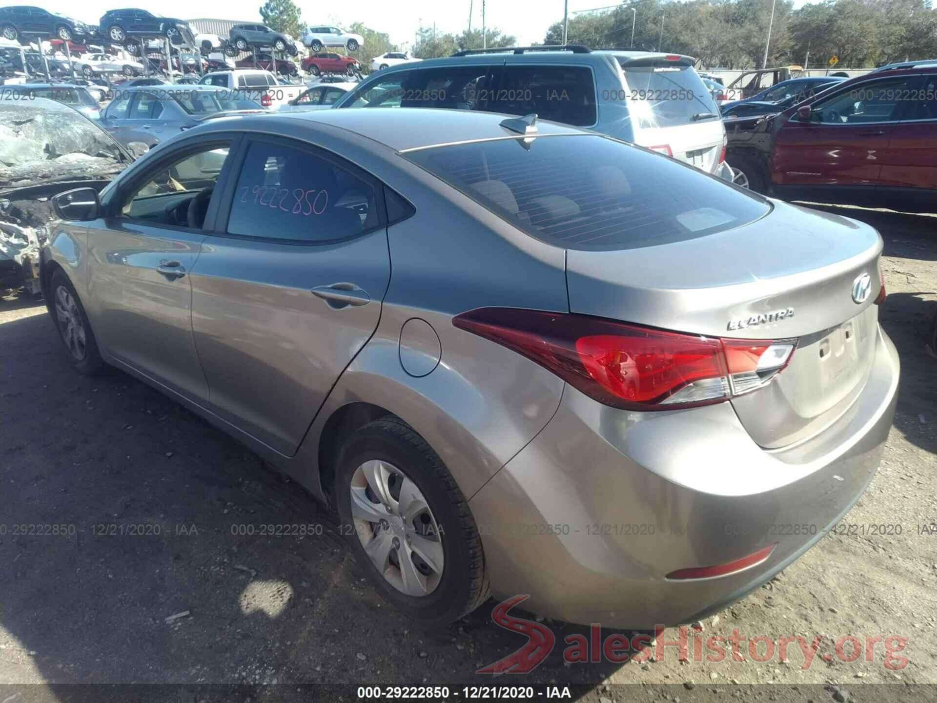 5NPDH4AE4GH691364 2016 HYUNDAI ELANTRA