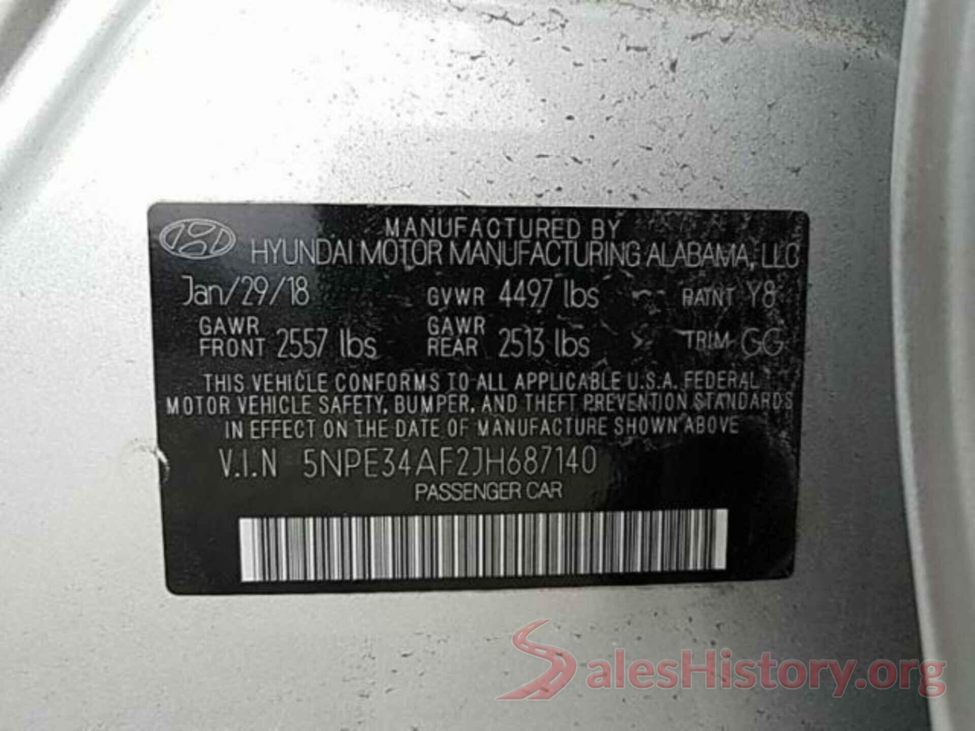 5NPE34AF2JH687140 2018 HYUNDAI SONATA