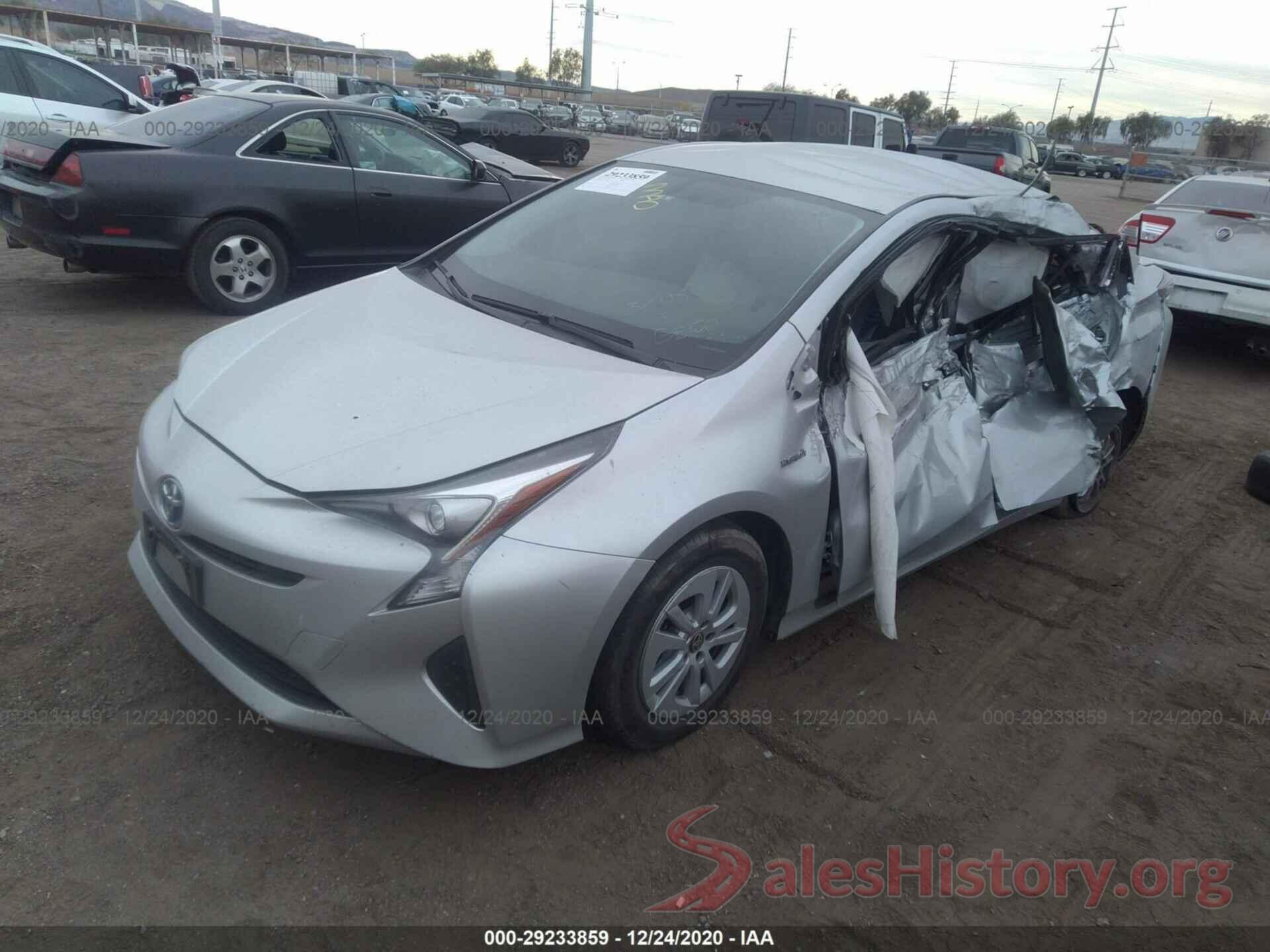 JTDKBRFU8G3010656 2016 TOYOTA PRIUS