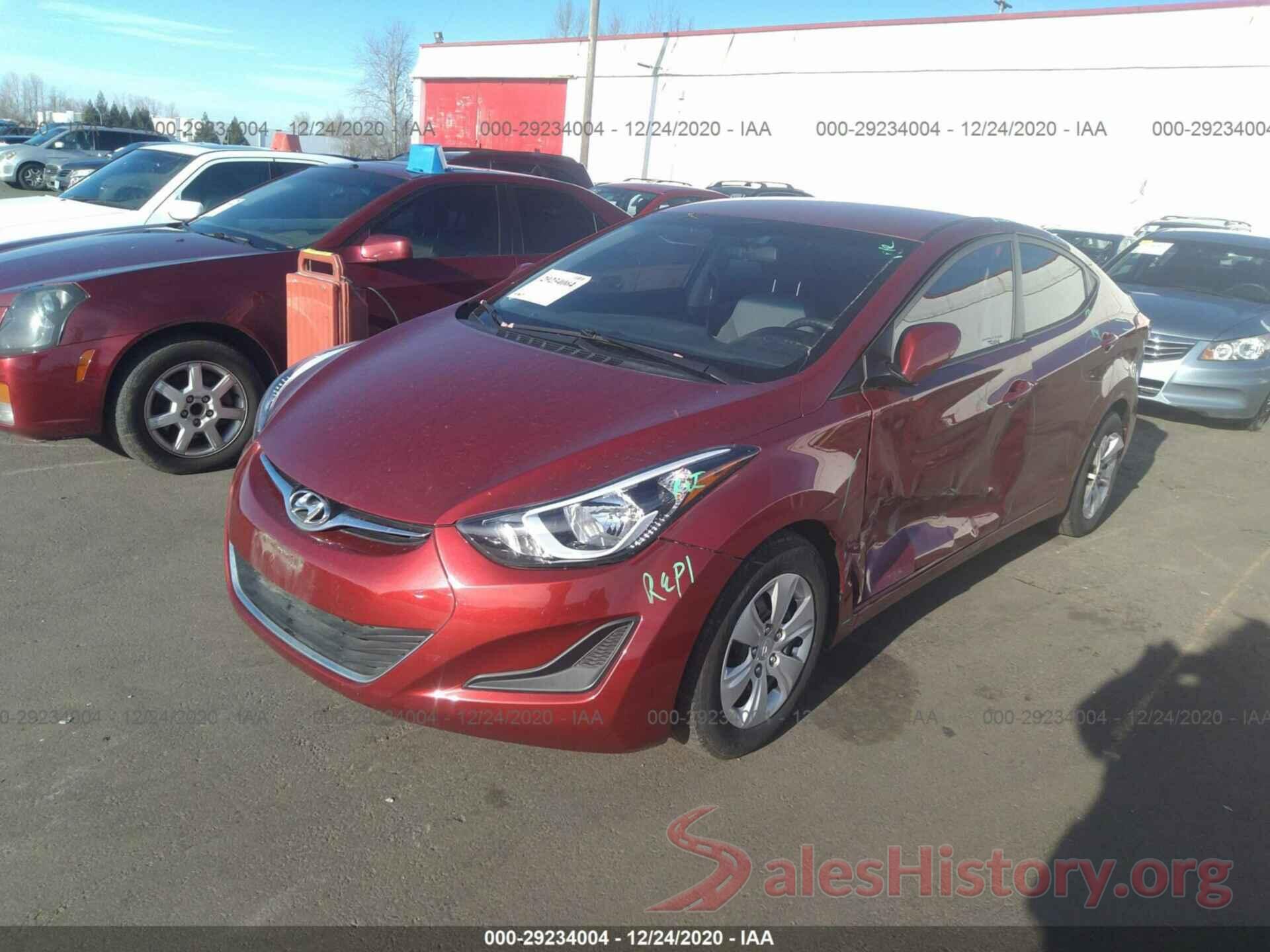 5NPDH4AE7GH766171 2016 HYUNDAI ELANTRA