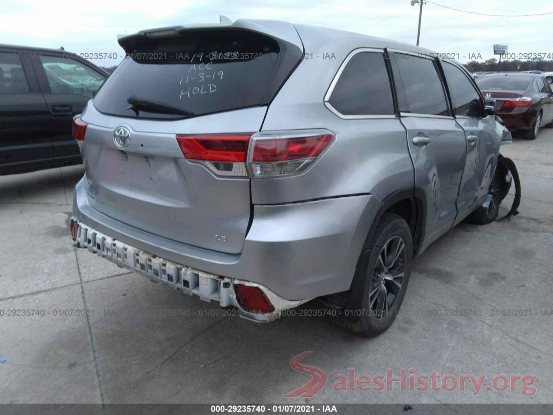 5TDZZRFH8JS241849 2018 TOYOTA HIGHLANDER