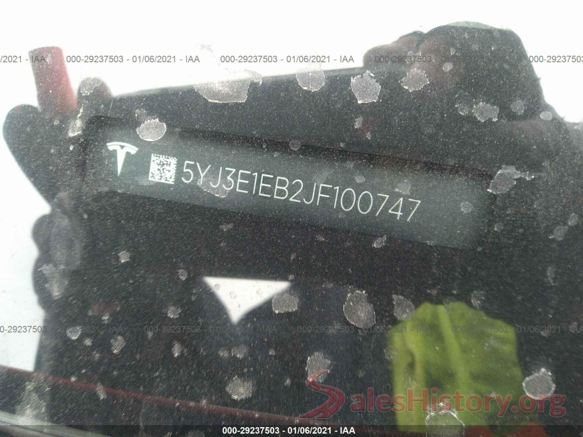 5YJ3E1EB2JF100747 2018 TESLA MODEL 3