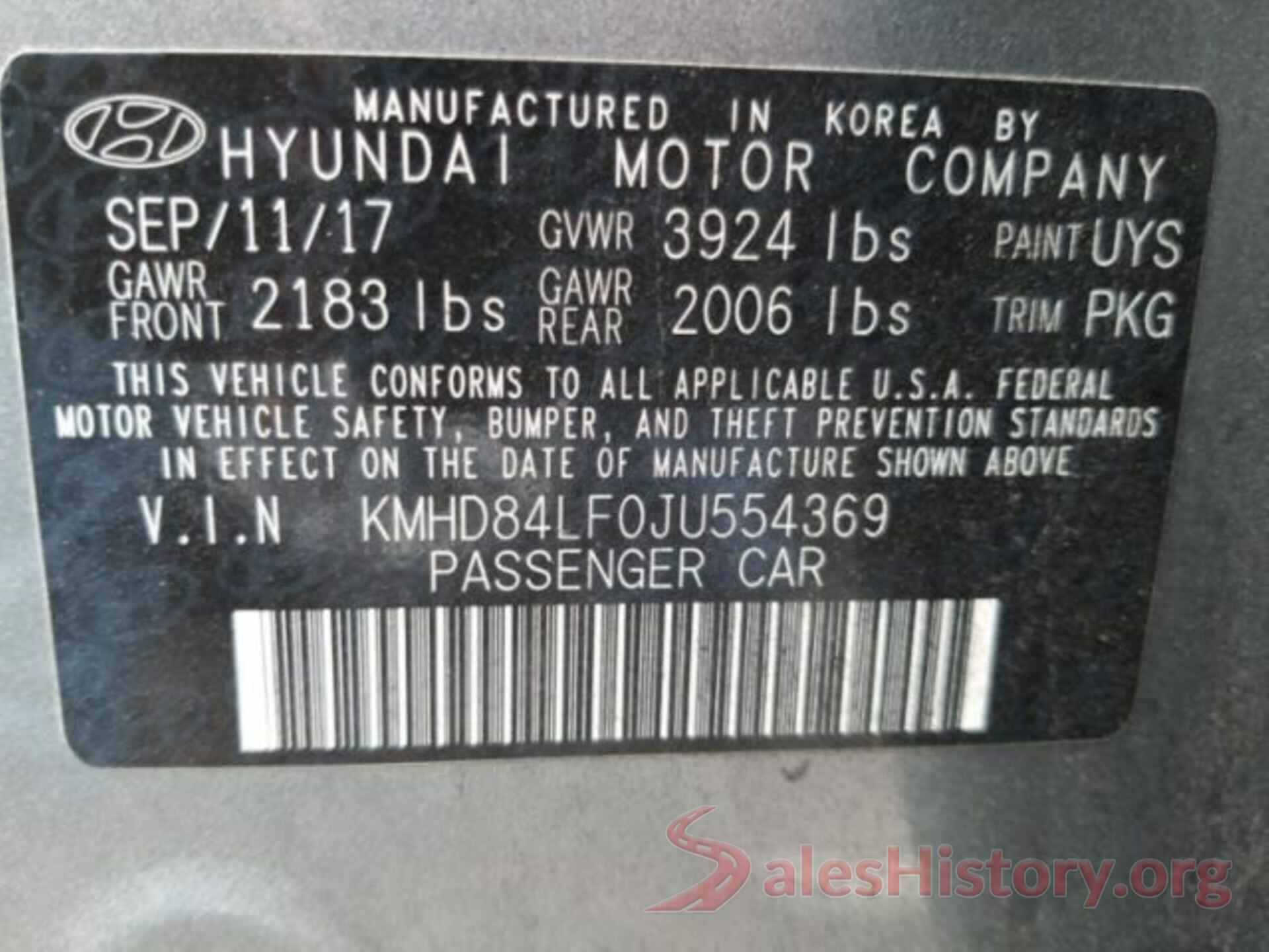 KMHD84LF0JU554369 2018 HYUNDAI ELANTRA