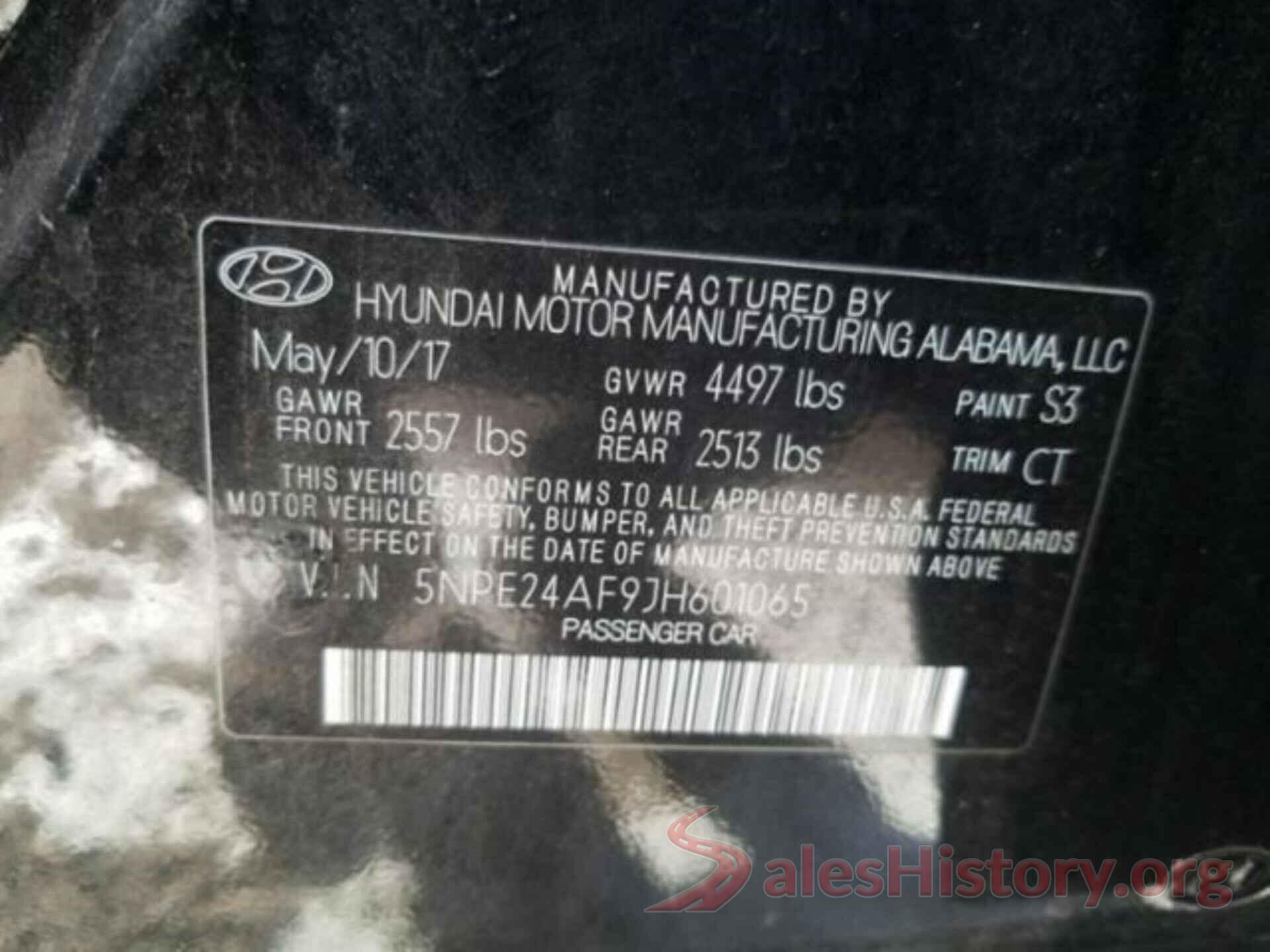 5NPE24AF9JH601065 2018 HYUNDAI SONATA