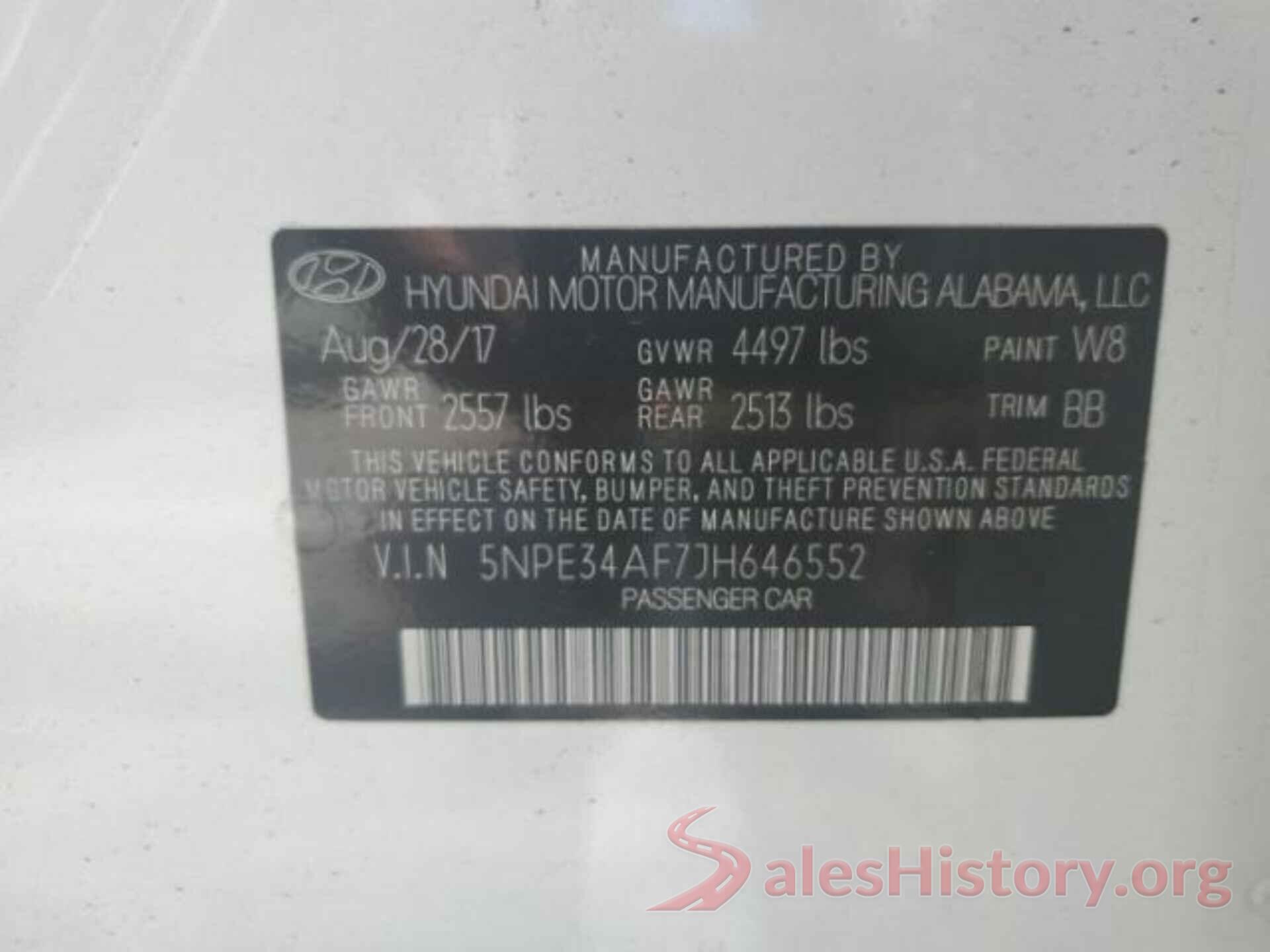 5NPE34AF7JH646552 2018 HYUNDAI SONATA