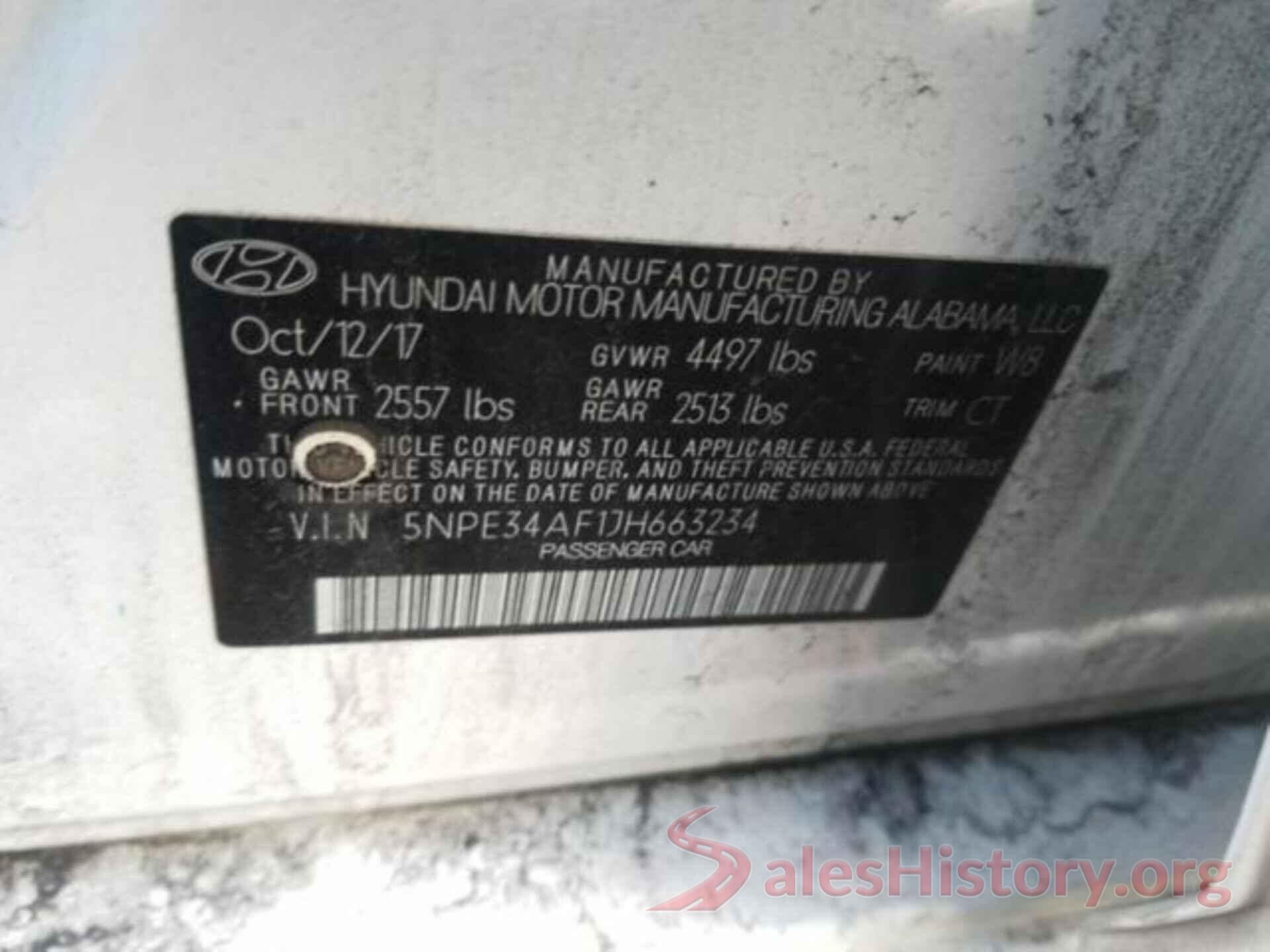 5NPE34AF1JH663234 2018 HYUNDAI SONATA