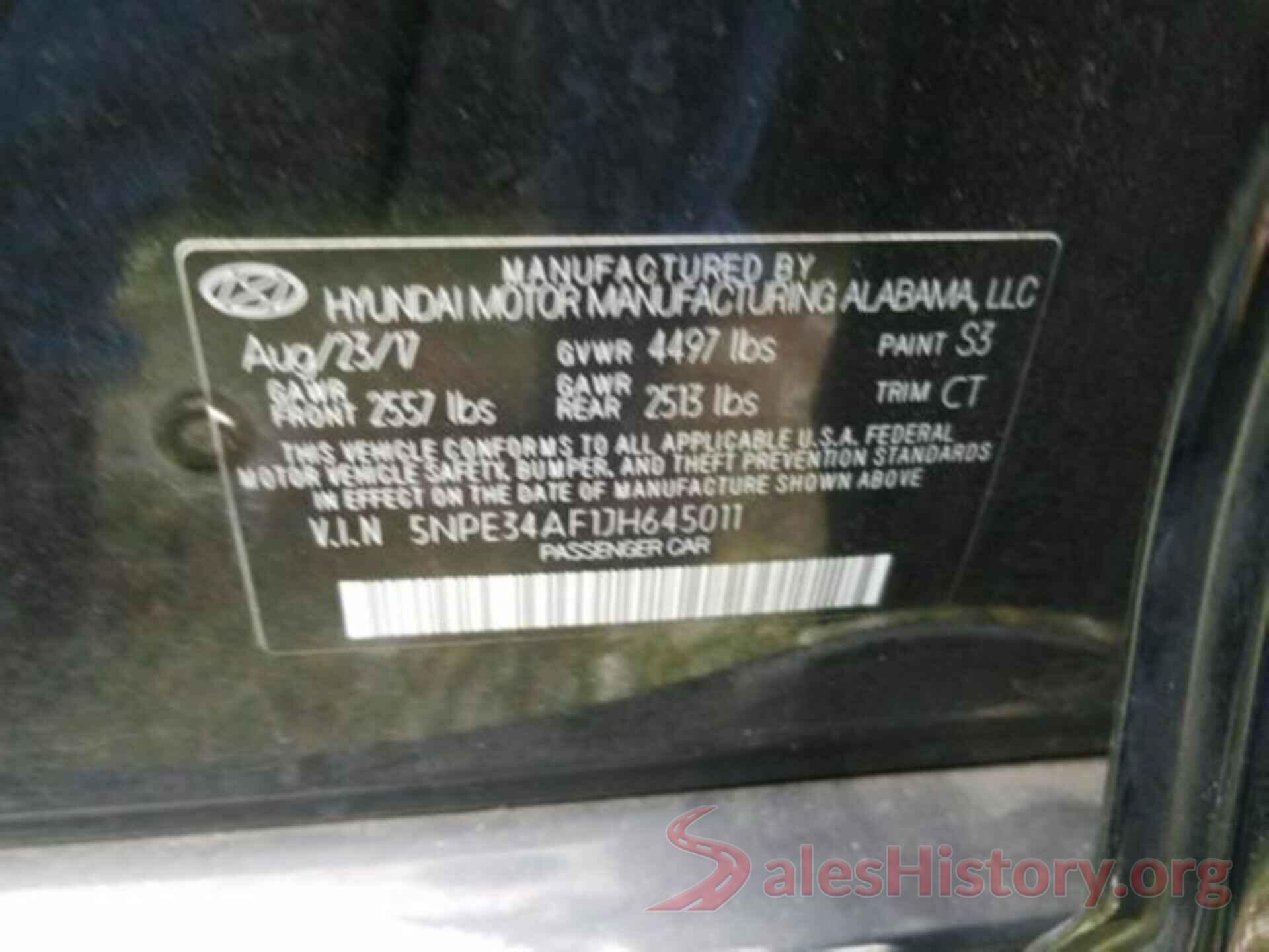 5NPE34AF1JH645011 2018 HYUNDAI SONATA