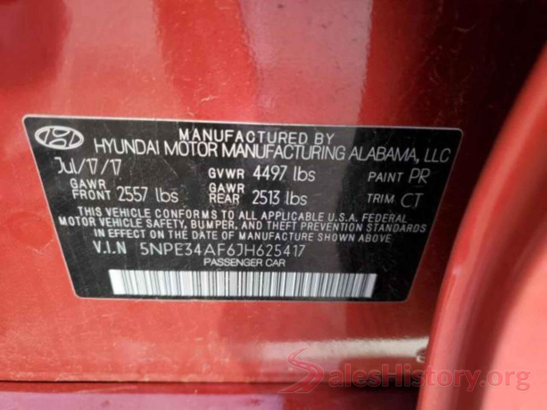 5NPE34AF6JH625417 2018 HYUNDAI SONATA