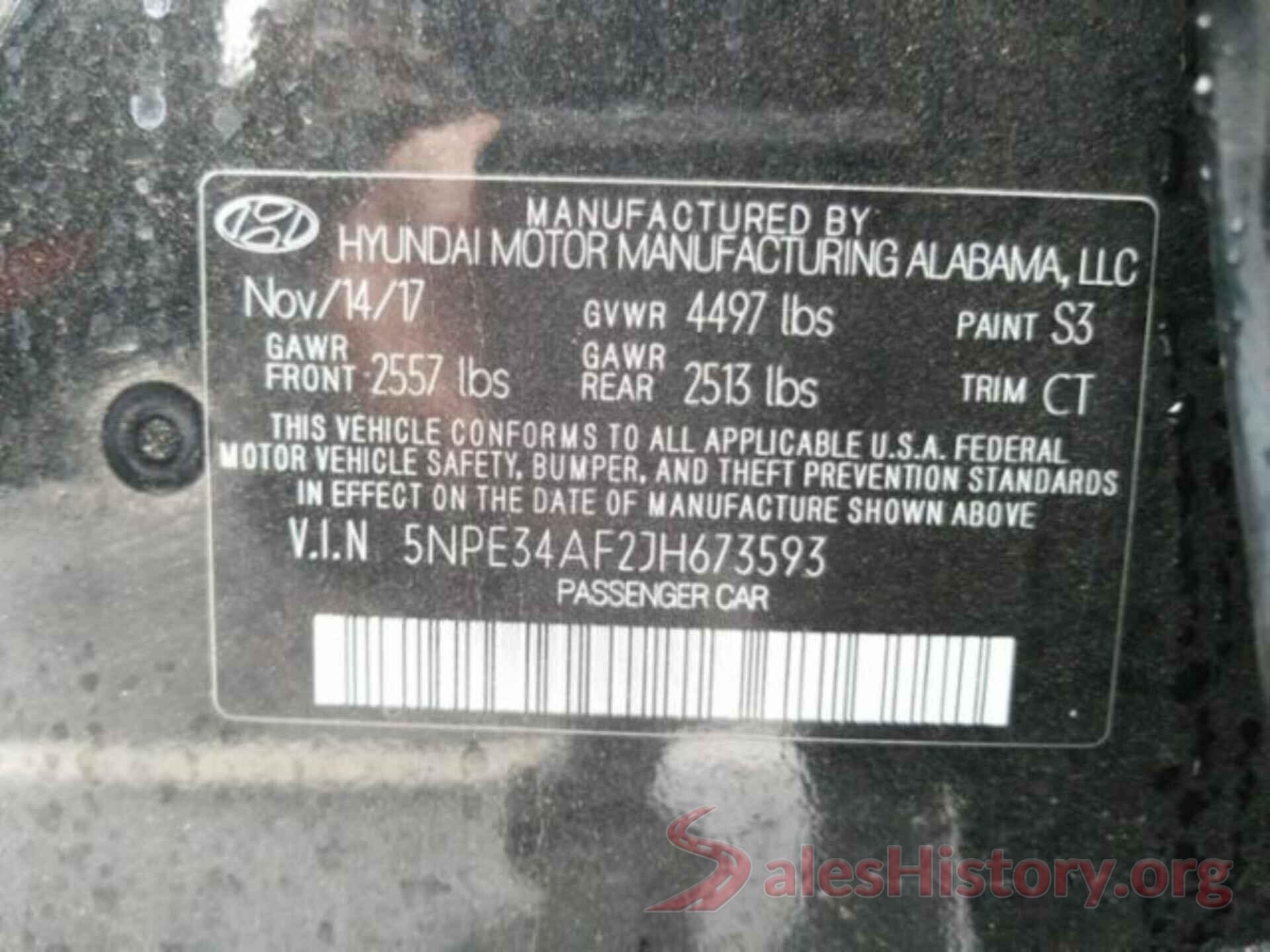 5NPE34AF2JH673593 2018 HYUNDAI SONATA