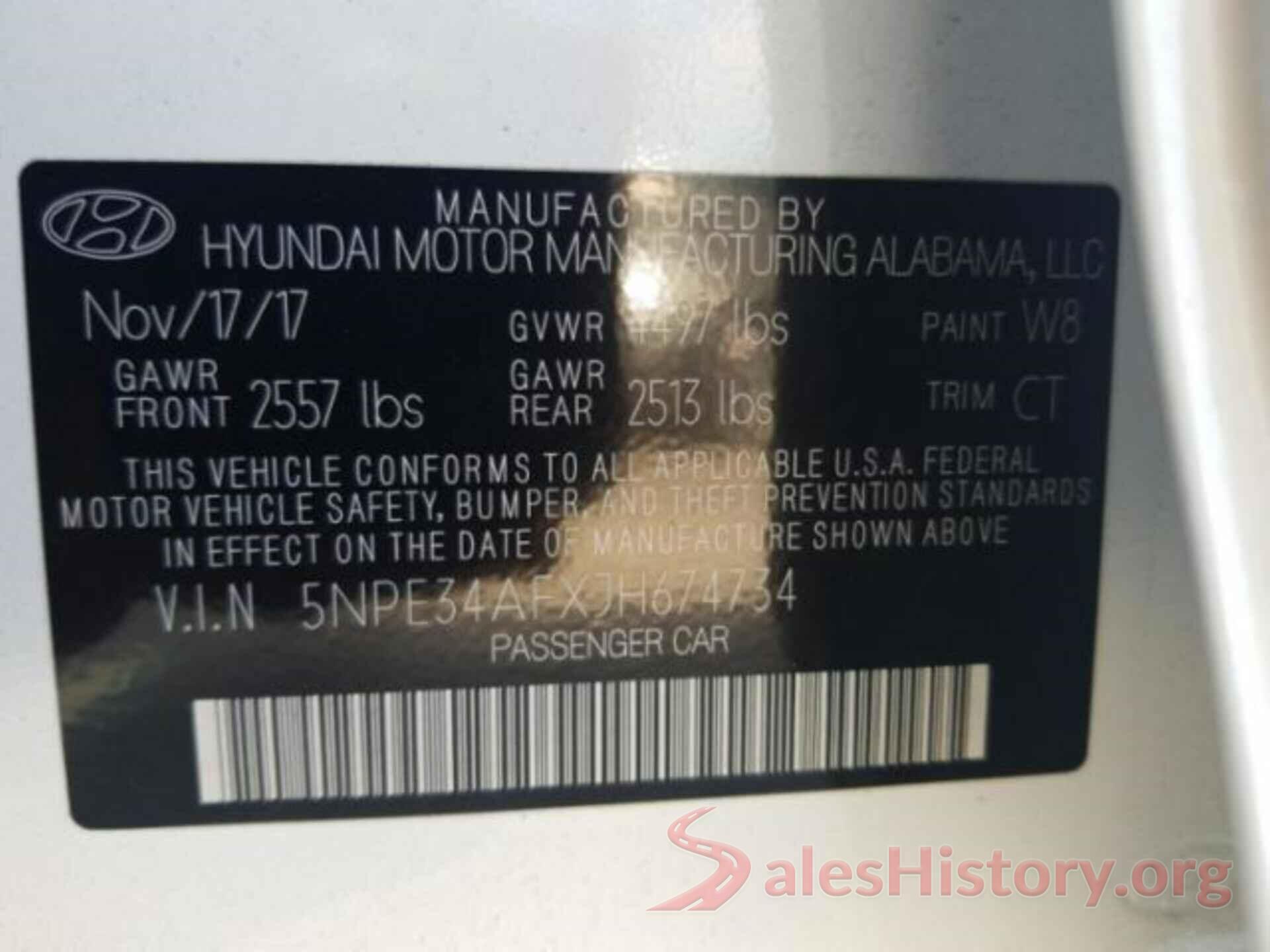 5NPE34AFXJH674734 2018 HYUNDAI SONATA