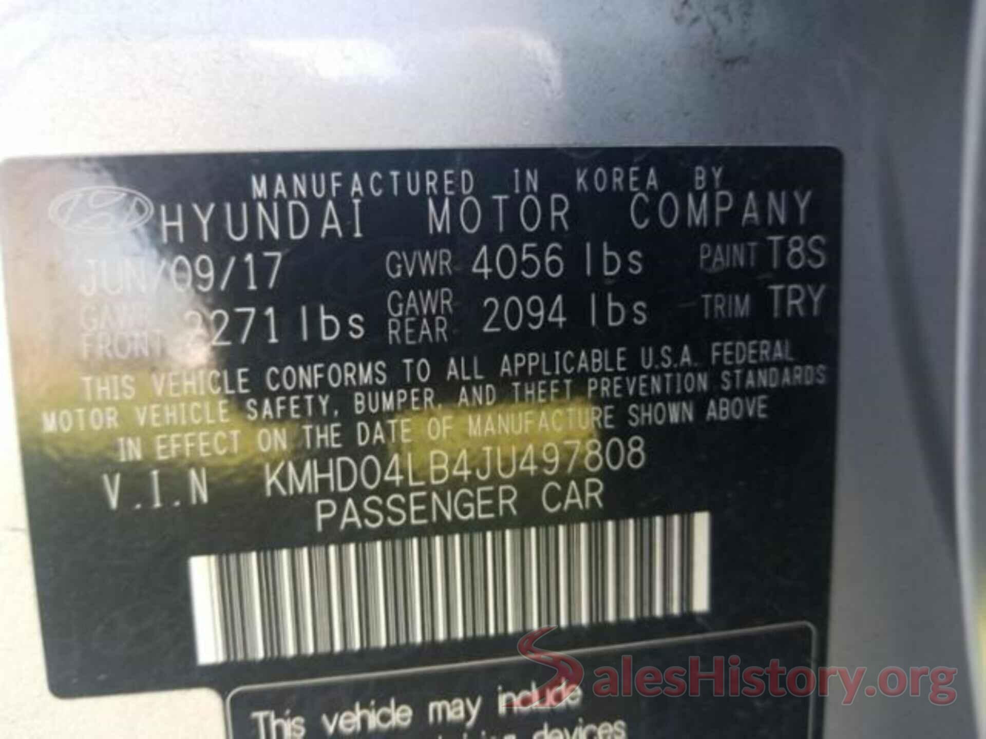 KMHD04LB4JU497808 2018 HYUNDAI ELANTRA