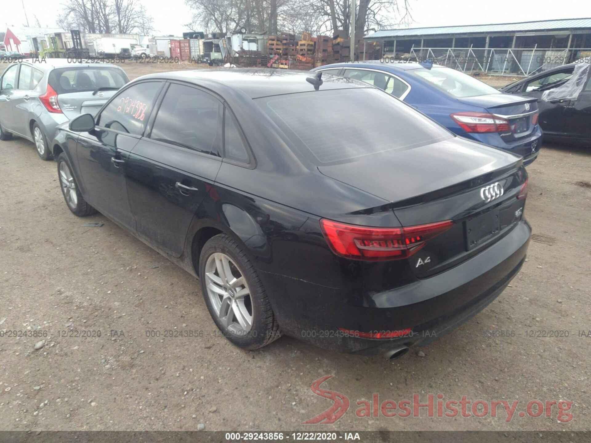 WAUANAF42HN013558 2017 AUDI A4